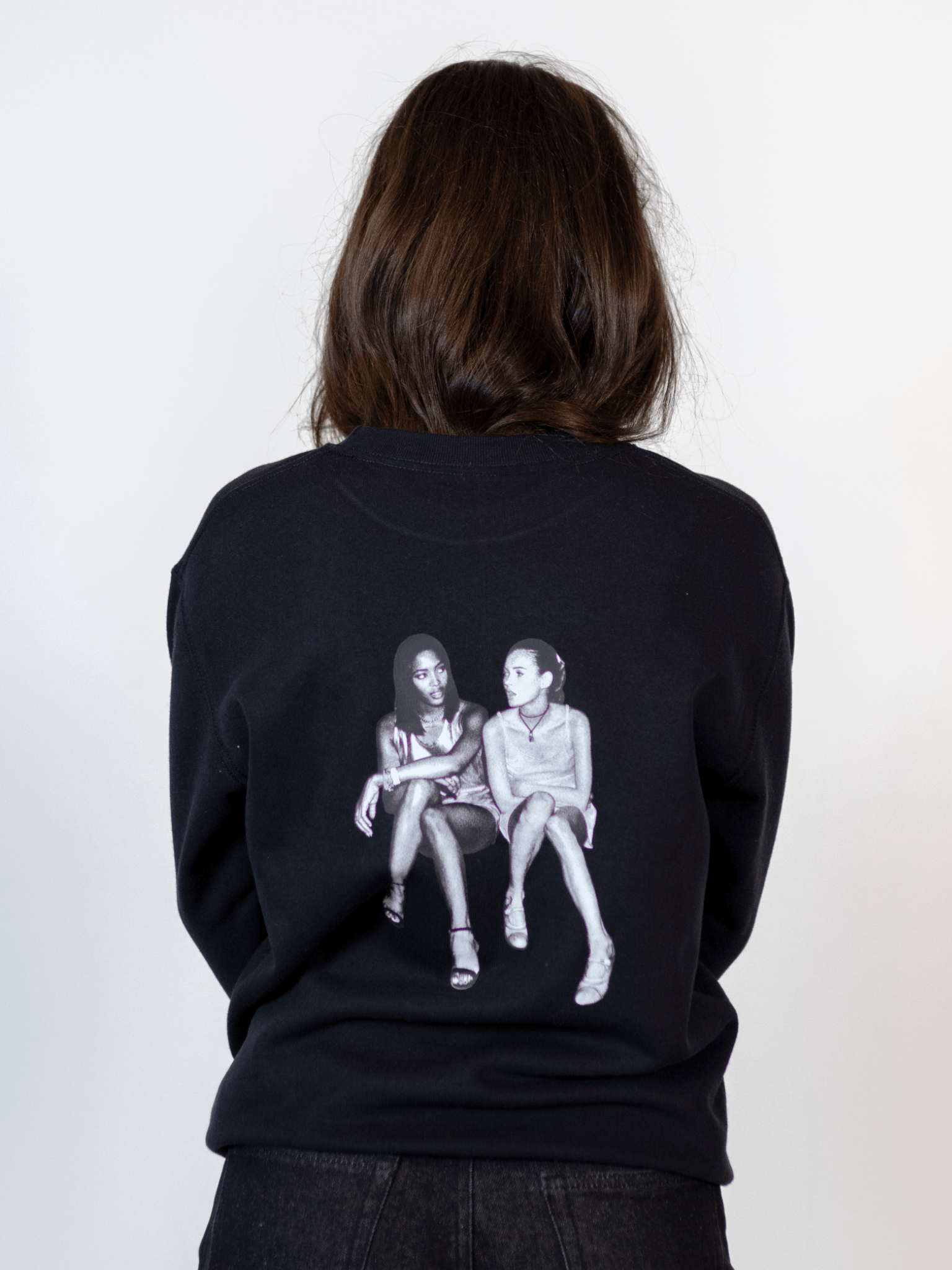 SUPERMODELS SWEAT (back print) - BLACK