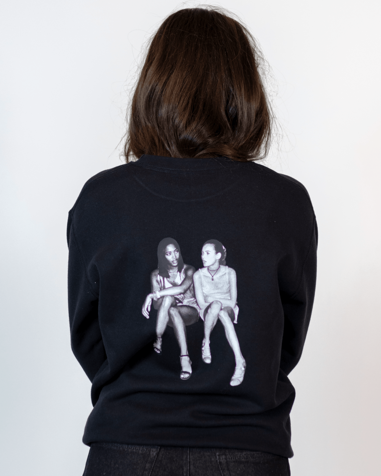 SUPERMODELS SWEAT (back print) - BLACK