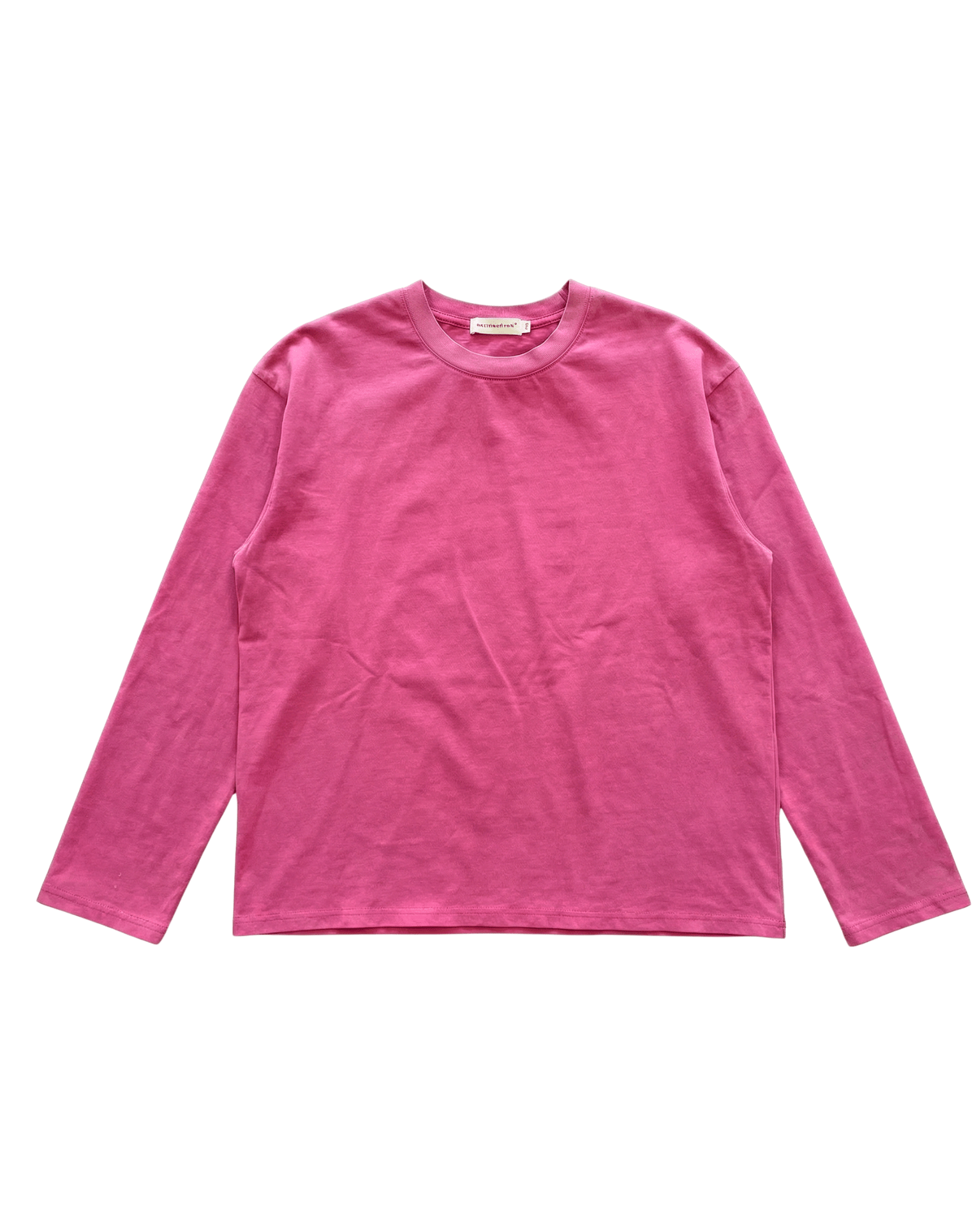 Mynte washed tee i pink, en langærmet oversize t-shirt i bomuld.