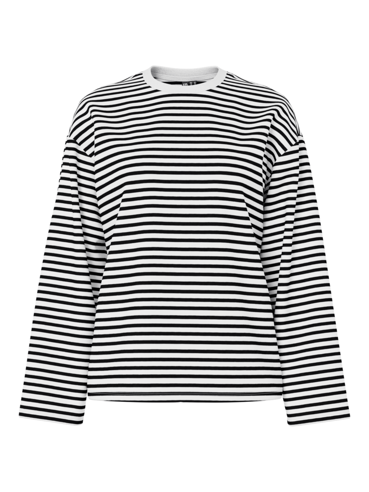 SADIE STRIPE TEE LS - CLOUD DANCER / BLACK