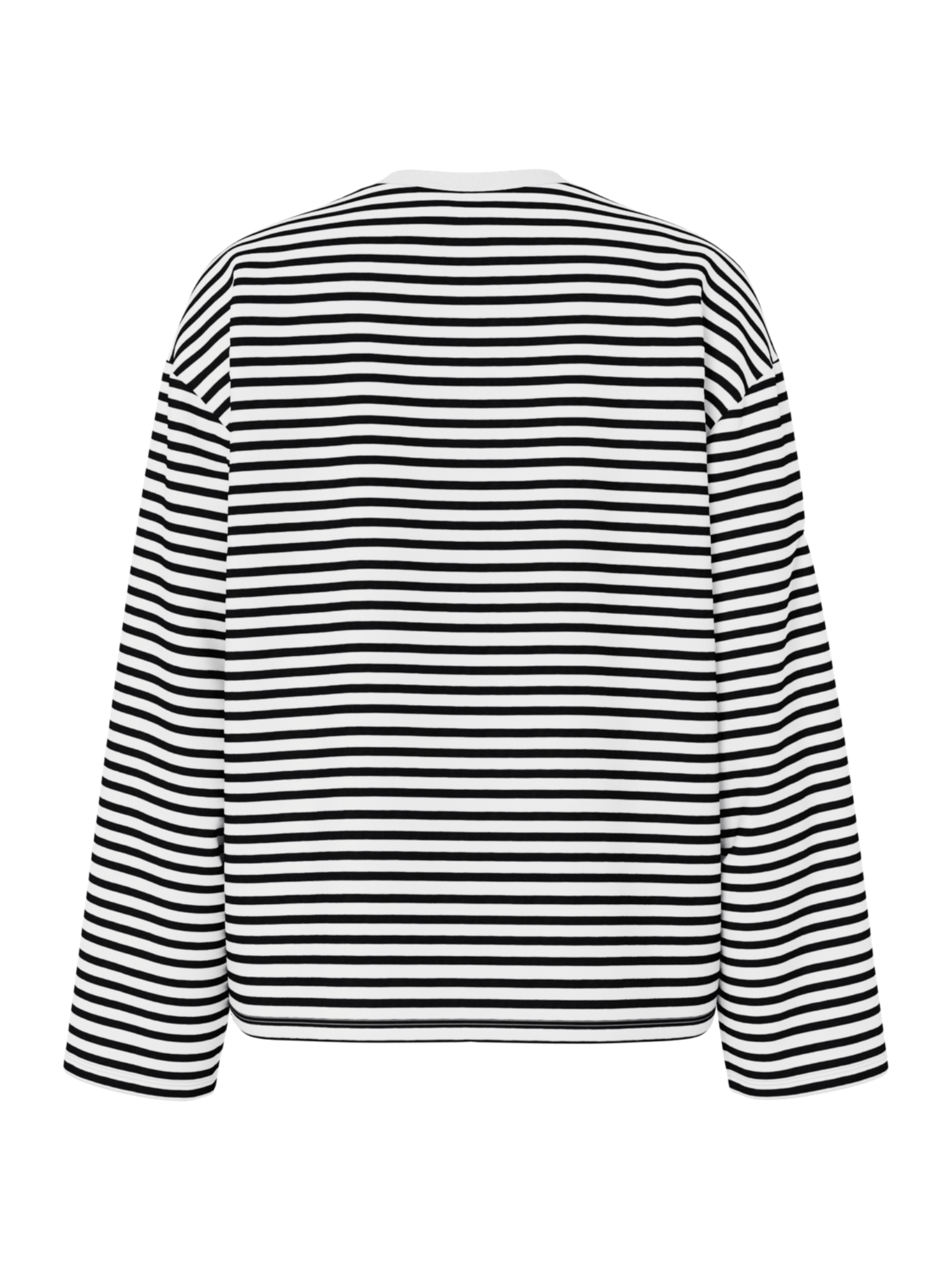 SADIE STRIPE TEE LS - CLOUD DANCER / BLACK