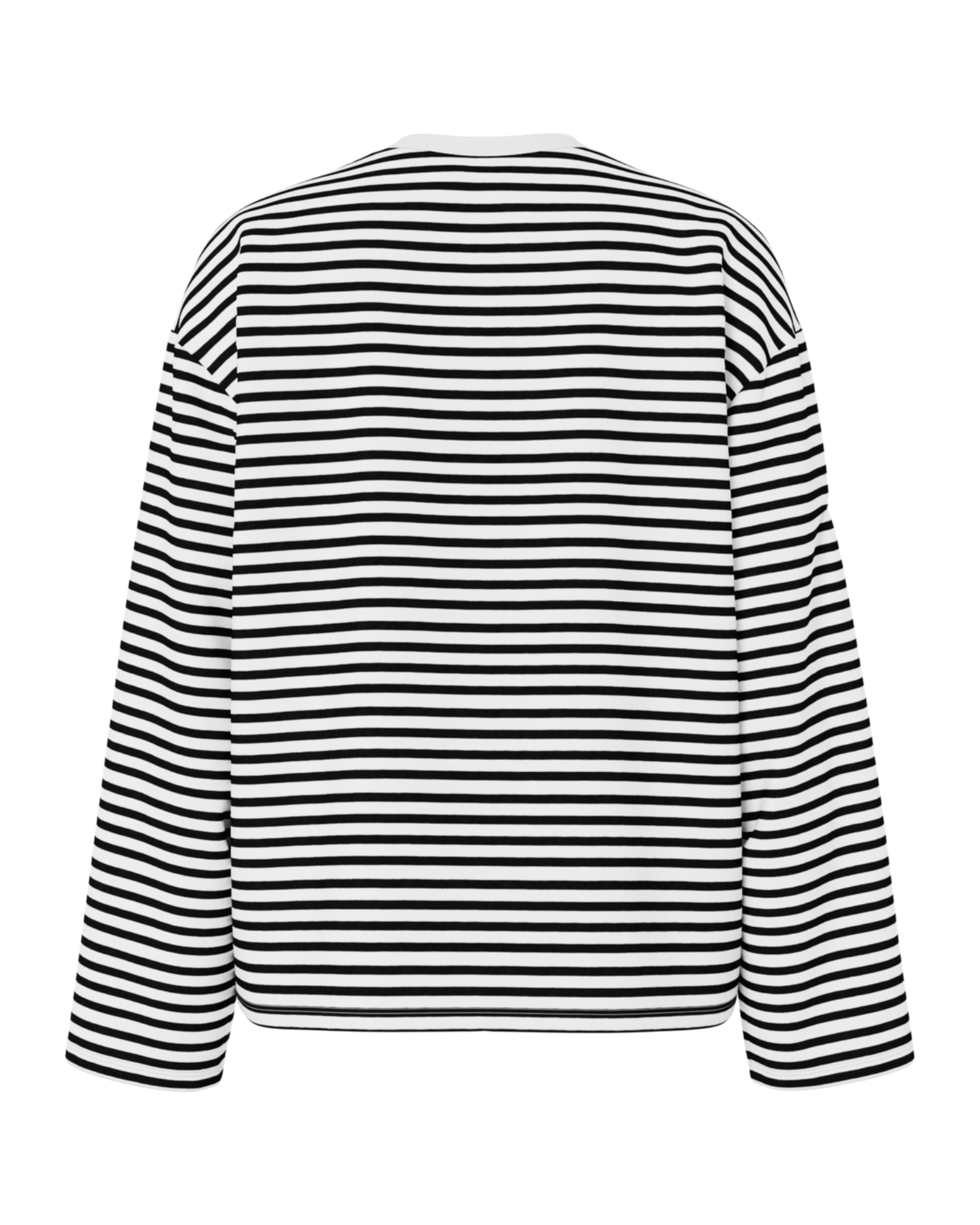 SADIE STRIPE TEE LS - CLOUD DANCER / BLACK