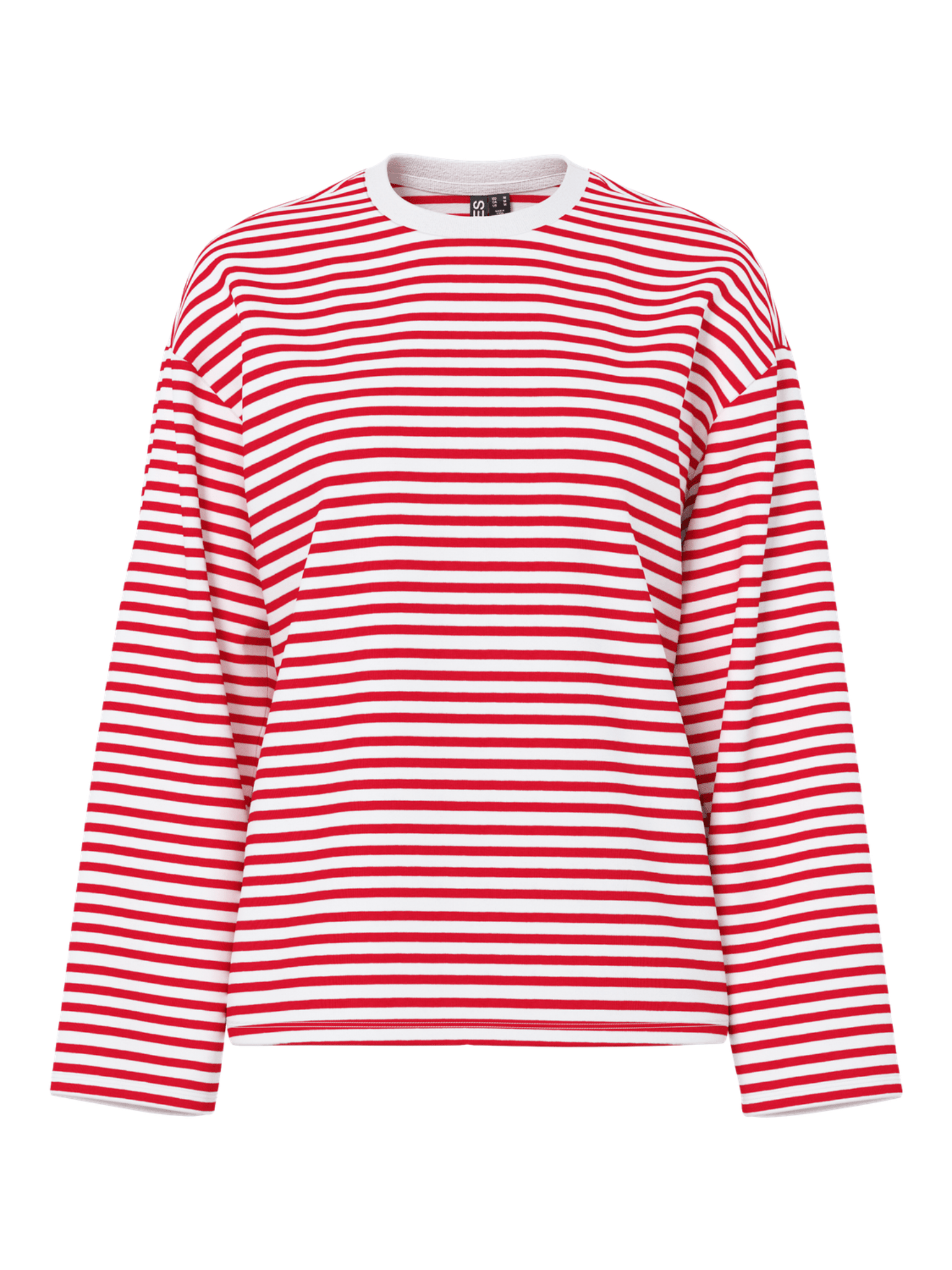 SADIE STRIPE TEE LS - CLOUD DANCER / LOLLIPOP
