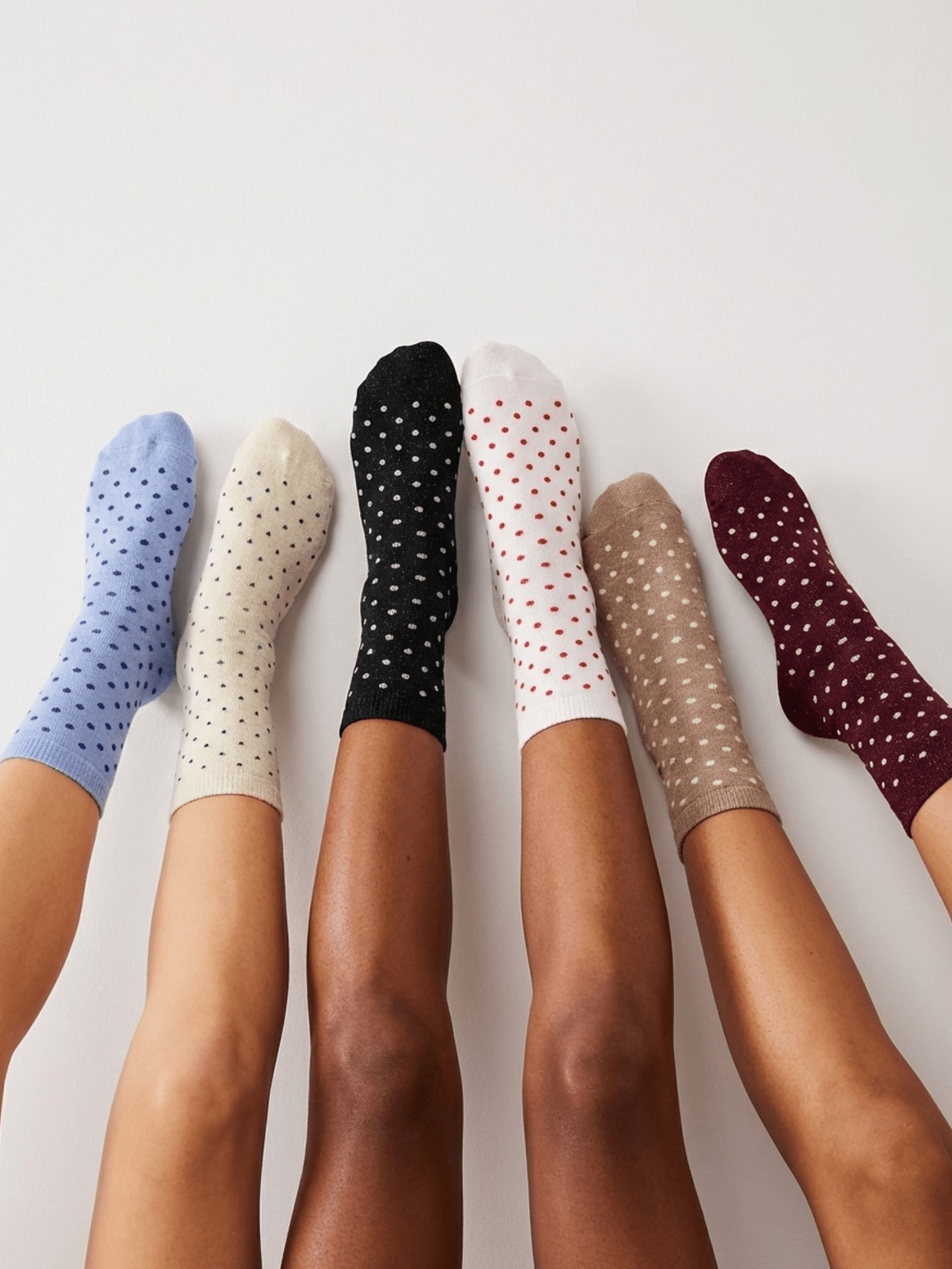 SEBBY GLITTER SOCKS - SILVER LINING DOTS