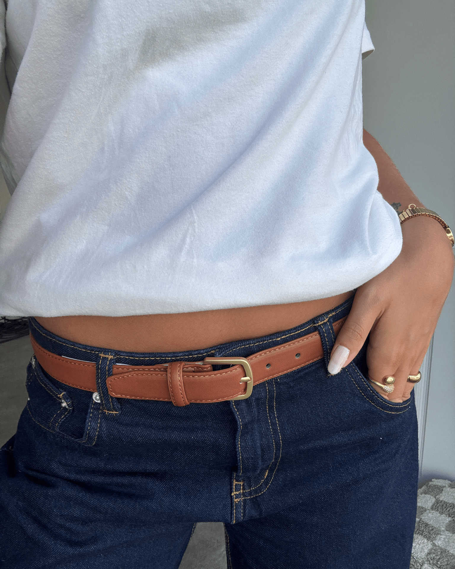 OLINE BELT (2 PACK) - BLACK/COGNAC