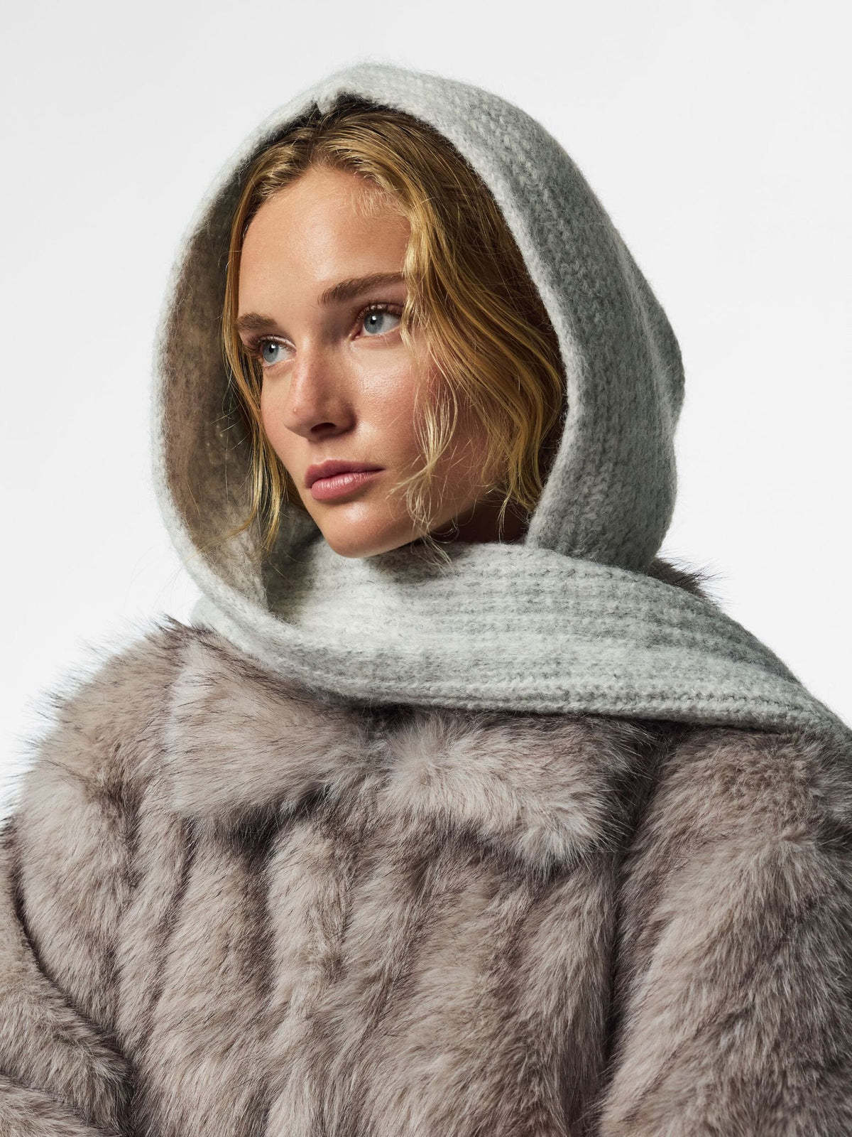 REBECCA BALACLAVA - LIGHT GREY MELANGE