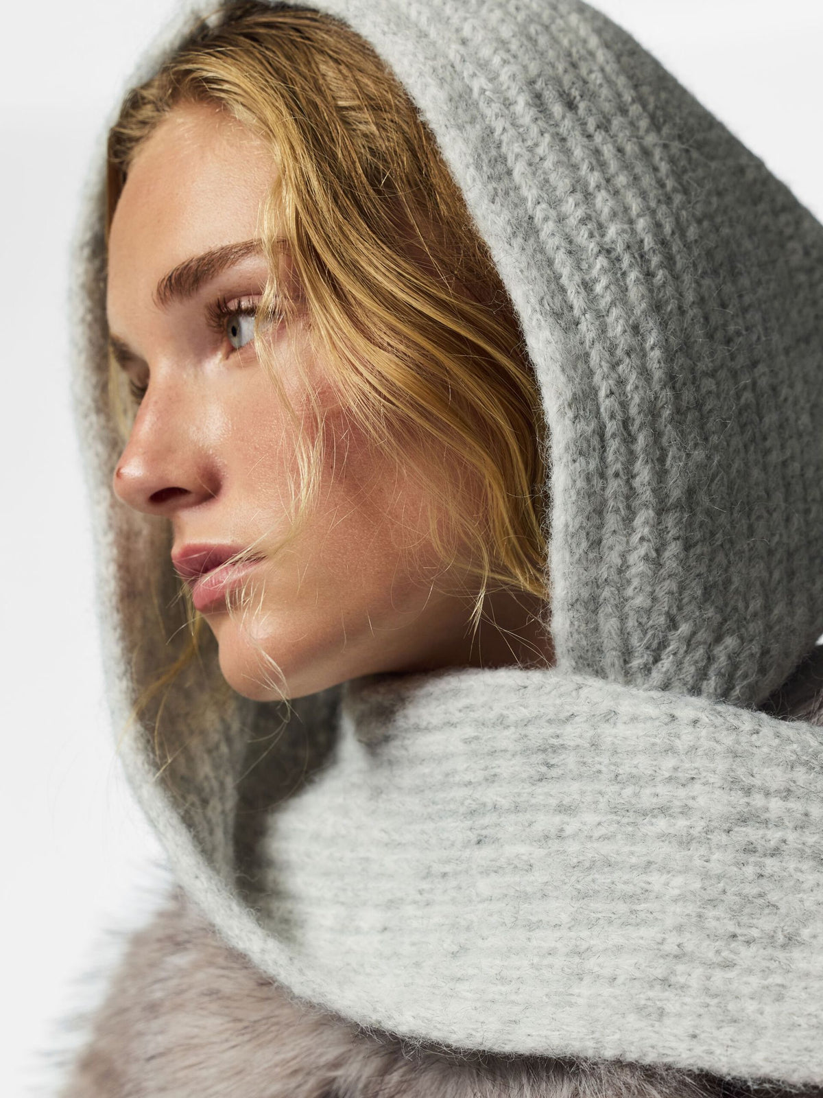 REBECCA BALACLAVA - LIGHT GREY MELANGE
