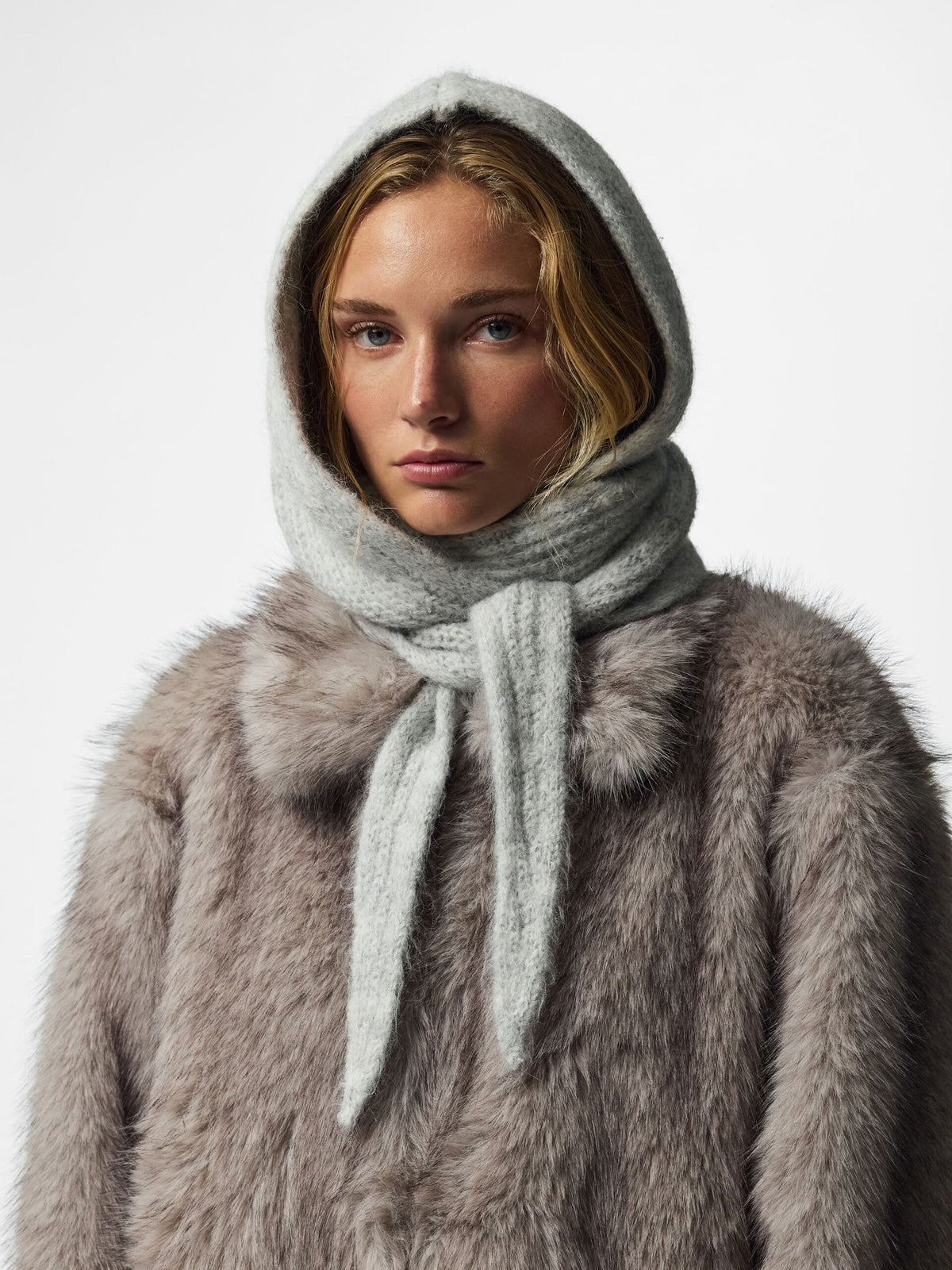 REBECCA BALACLAVA - LIGHT GREY MELANGE