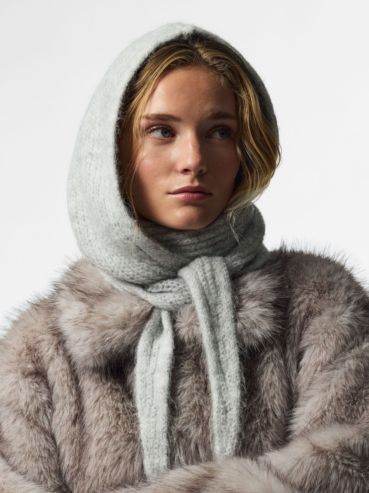 REBECCA BALACLAVA - LIGHT GREY MELANGE