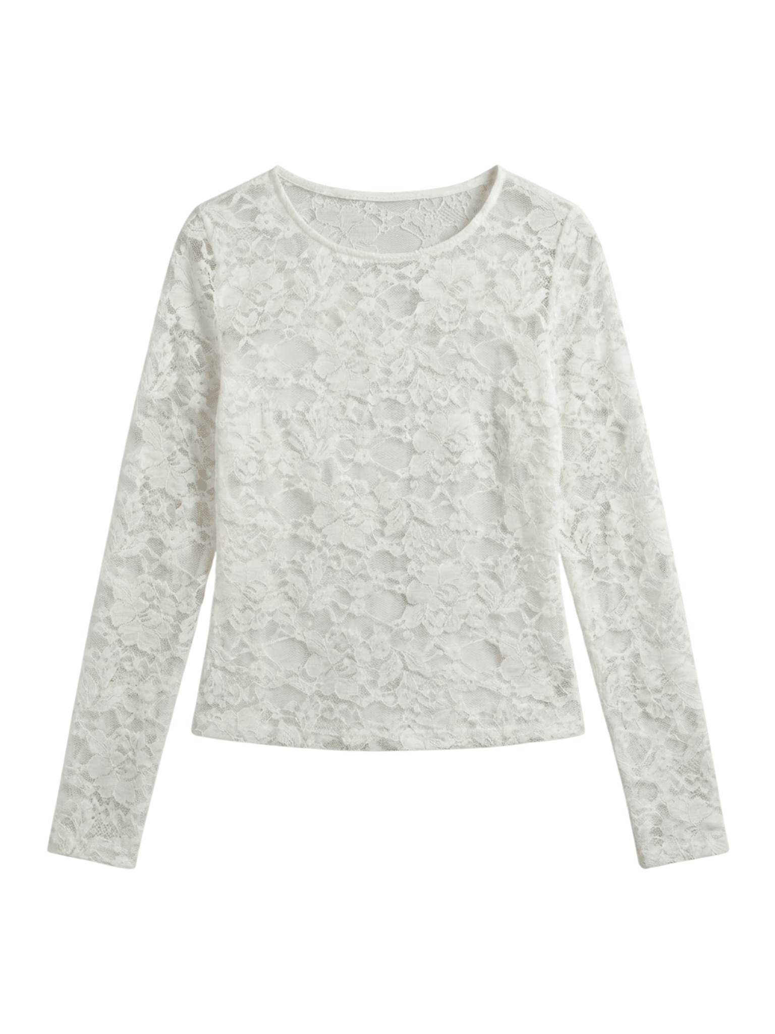 SARA SATIN LACE TOP - CREME