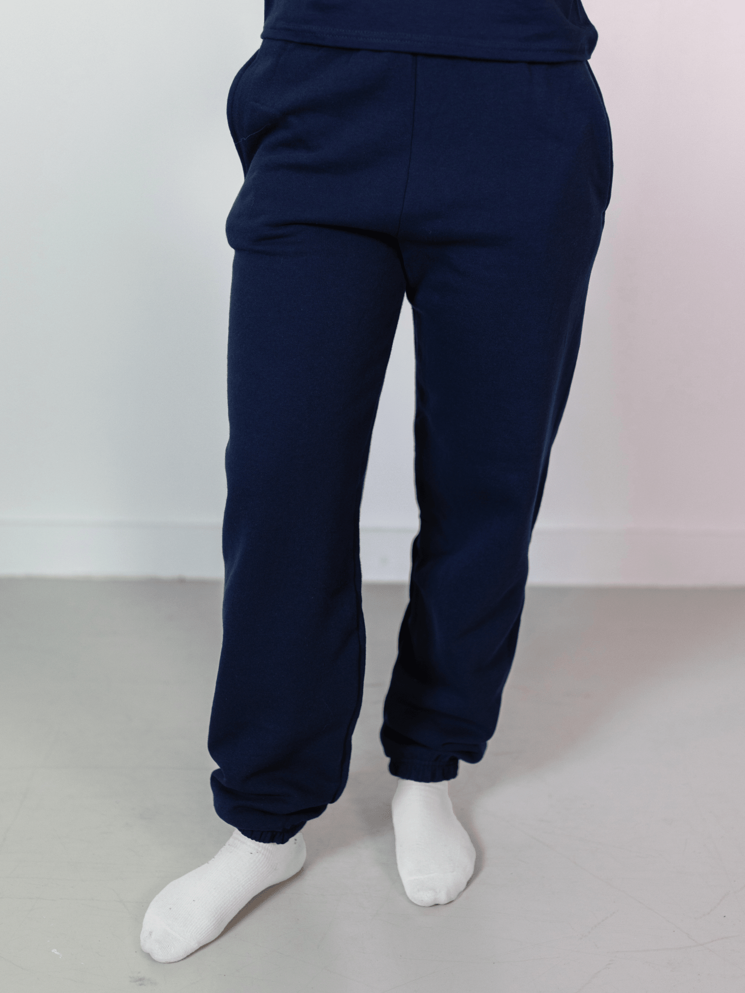FRUIT SWEATPANTS W/ ELA - NAVY