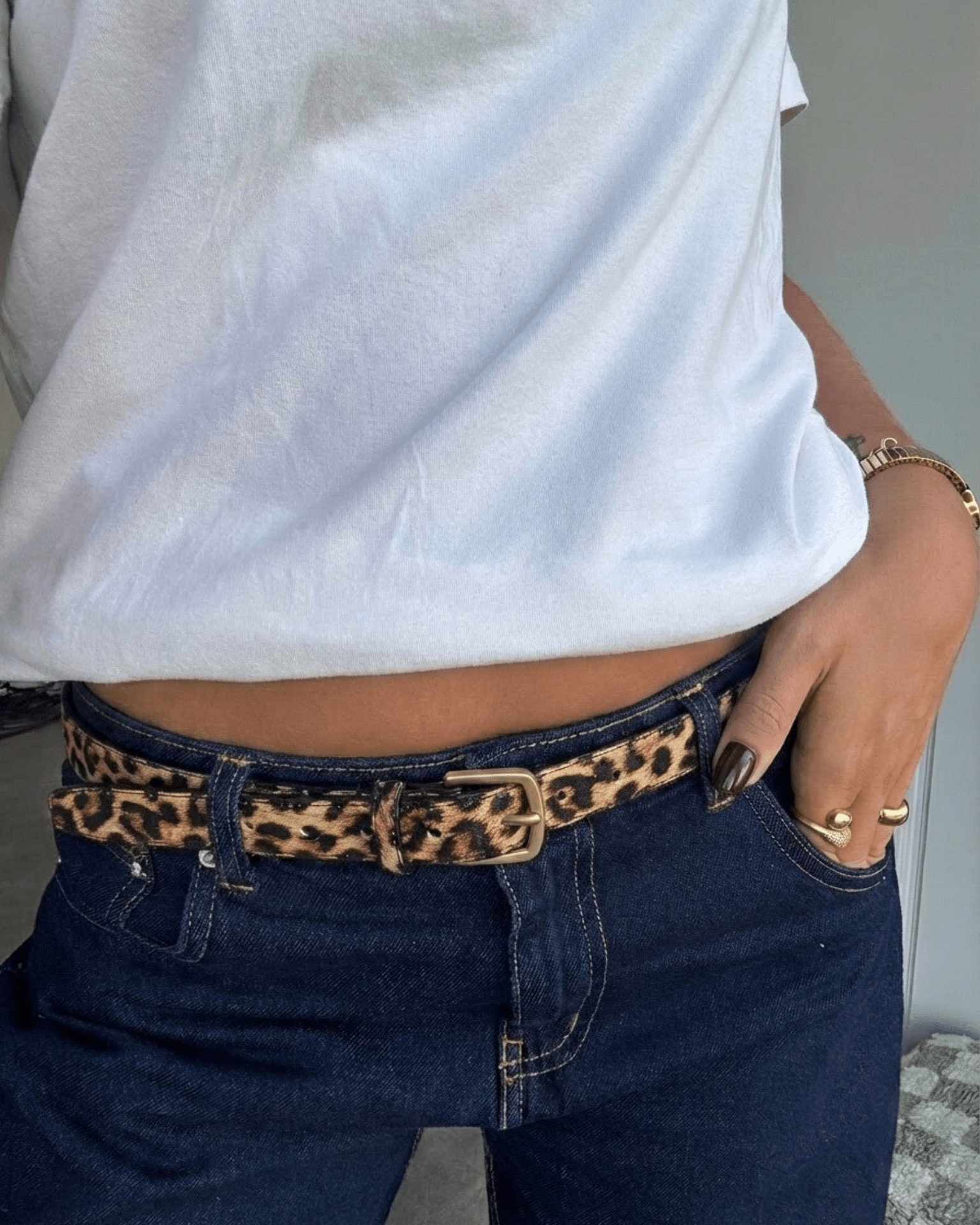 OLINE BELT (2 PACK) - BLACK/LEOPARD