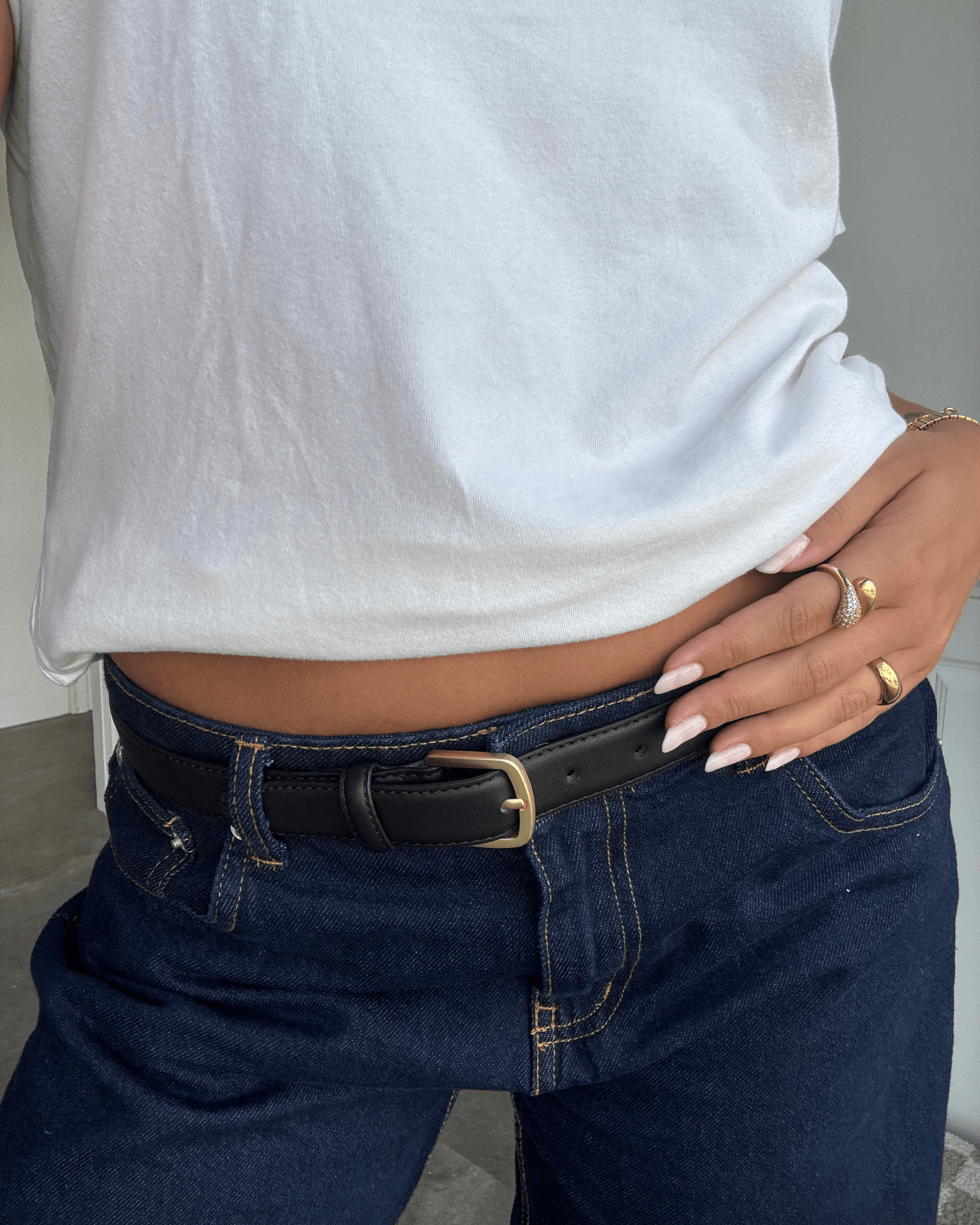 OLINE BELT (2 PACK) - BLACK/COGNAC