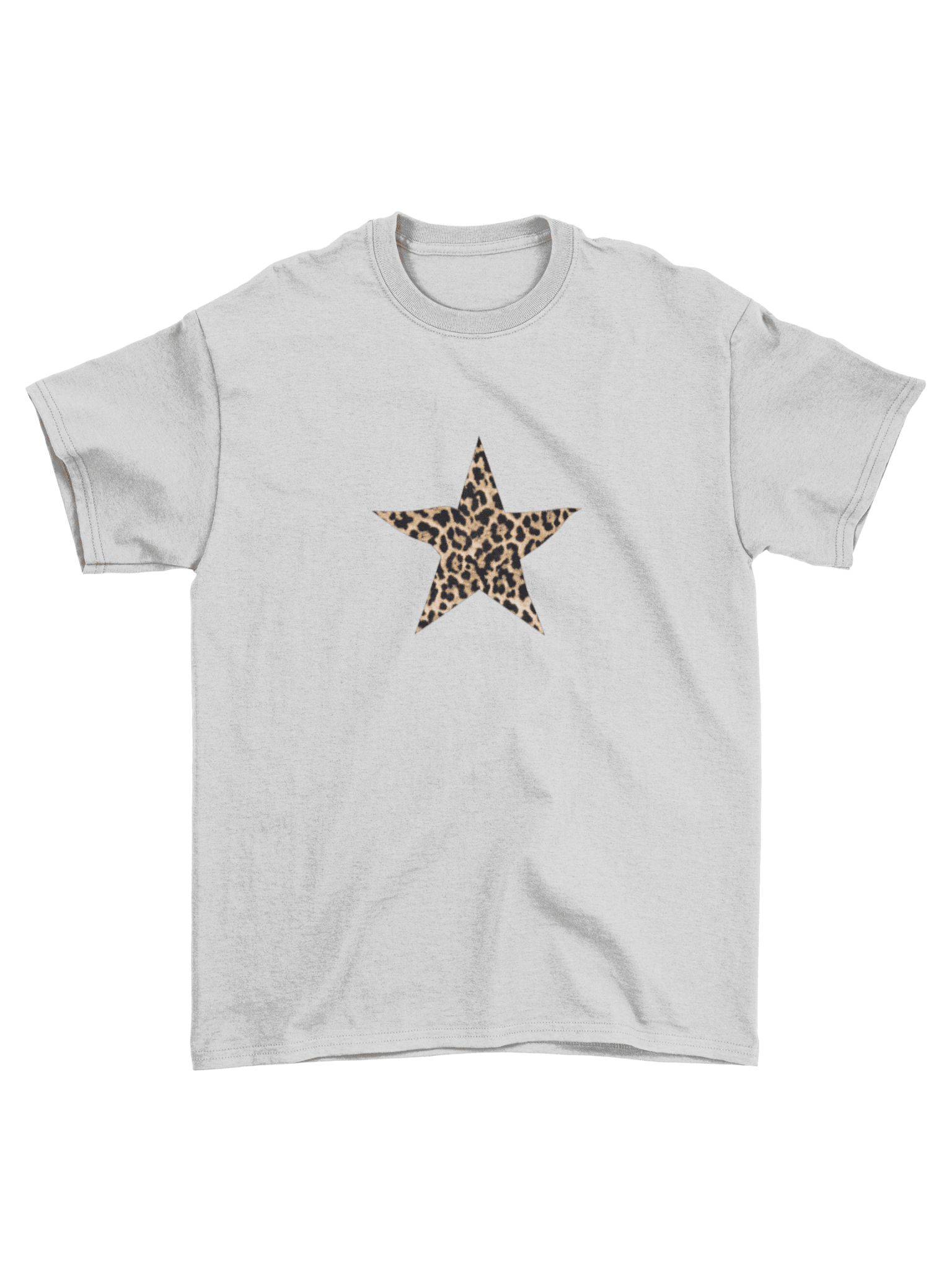BROWN LEOSTAR BABY TEE - GRAY