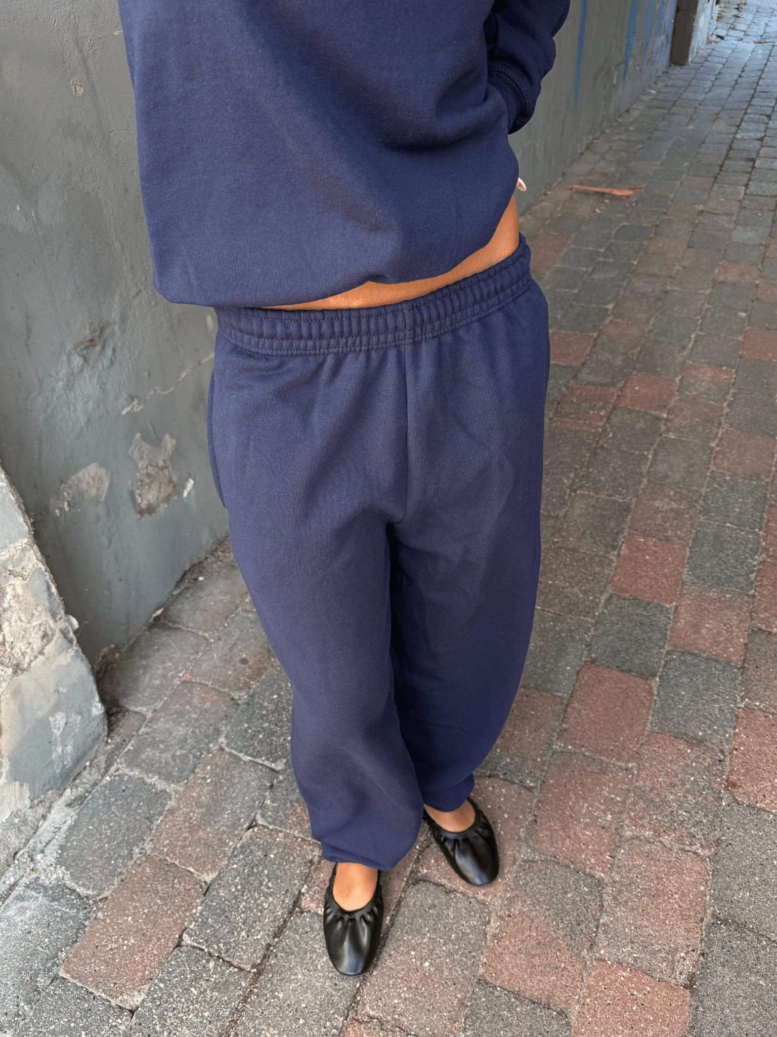 FRUIT SWEATPANTS W/ ELA - NAVY
