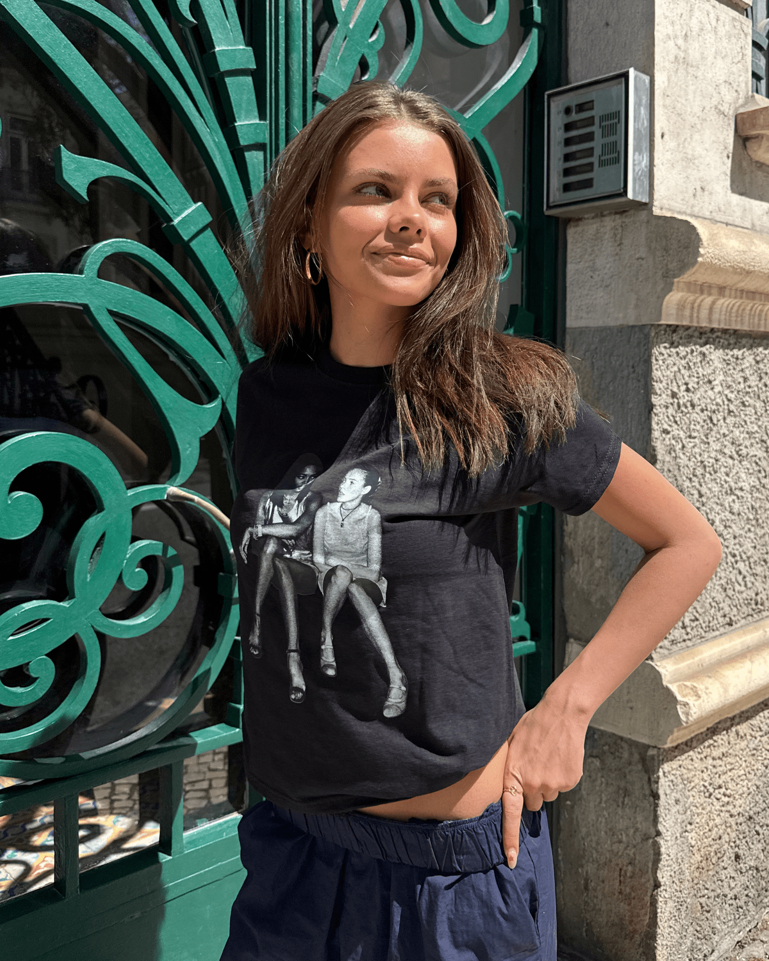 SUPERMODEL'S BABY TEE - BLACK