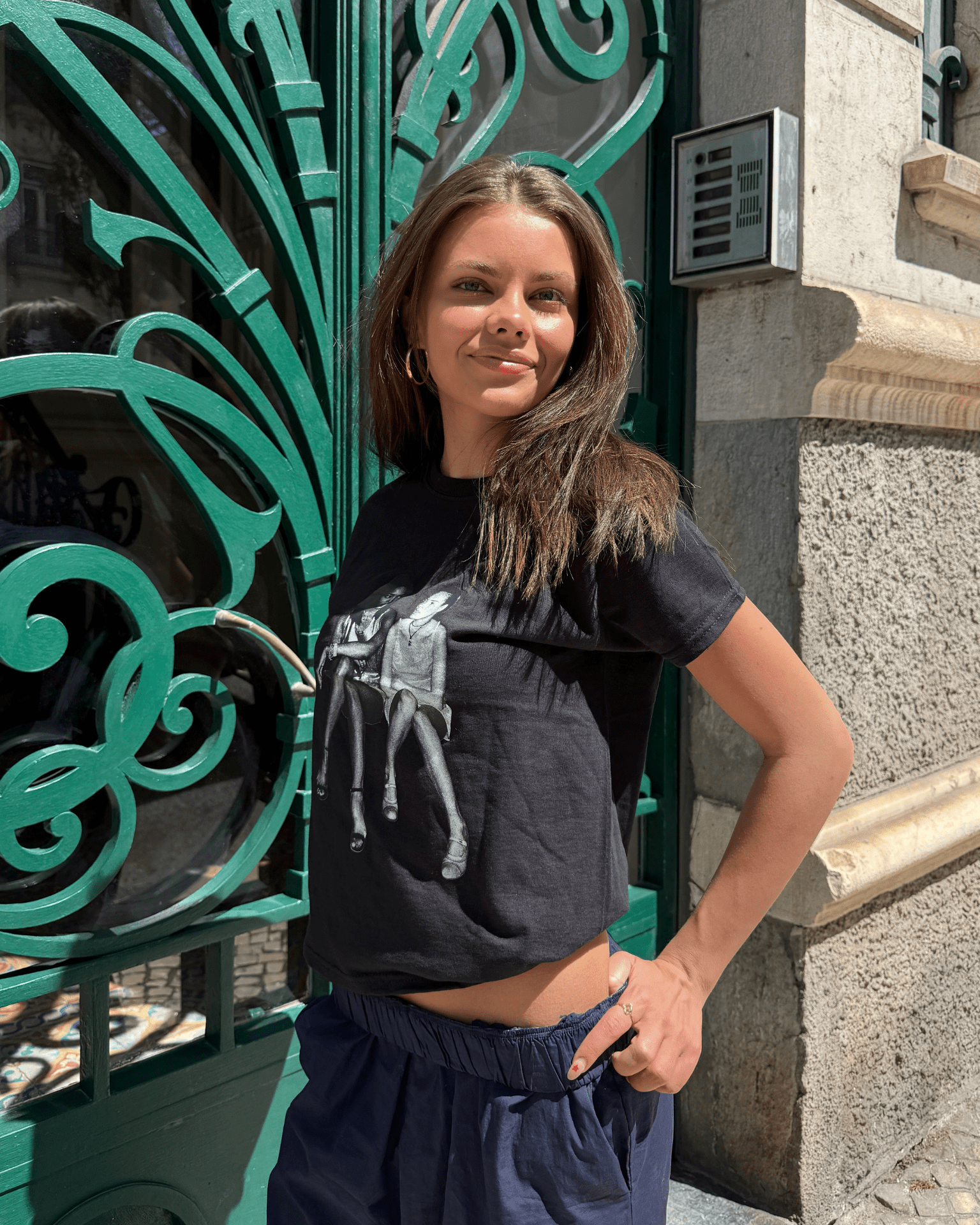 SUPERMODEL'S BABY TEE - BLACK
