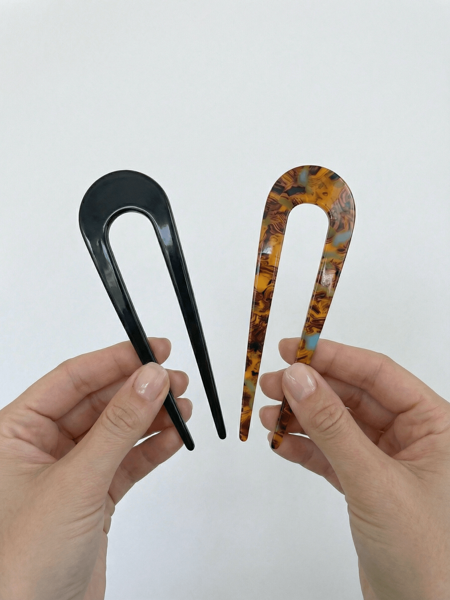 ODALIS HAIRPIN 2-Pak - Black & Turtle/Blue
