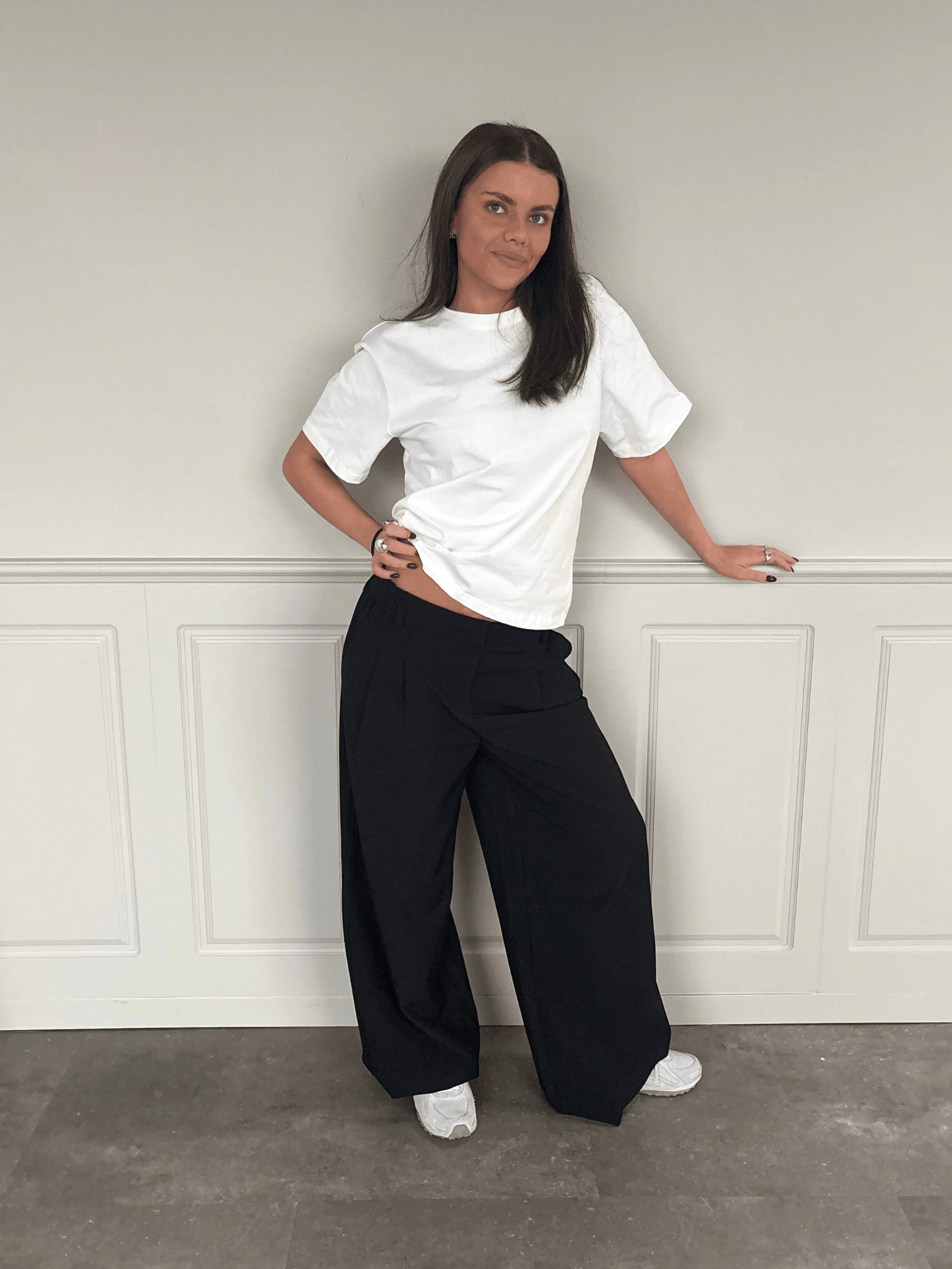 AIA BAGGY SUIT PANT - BLACK