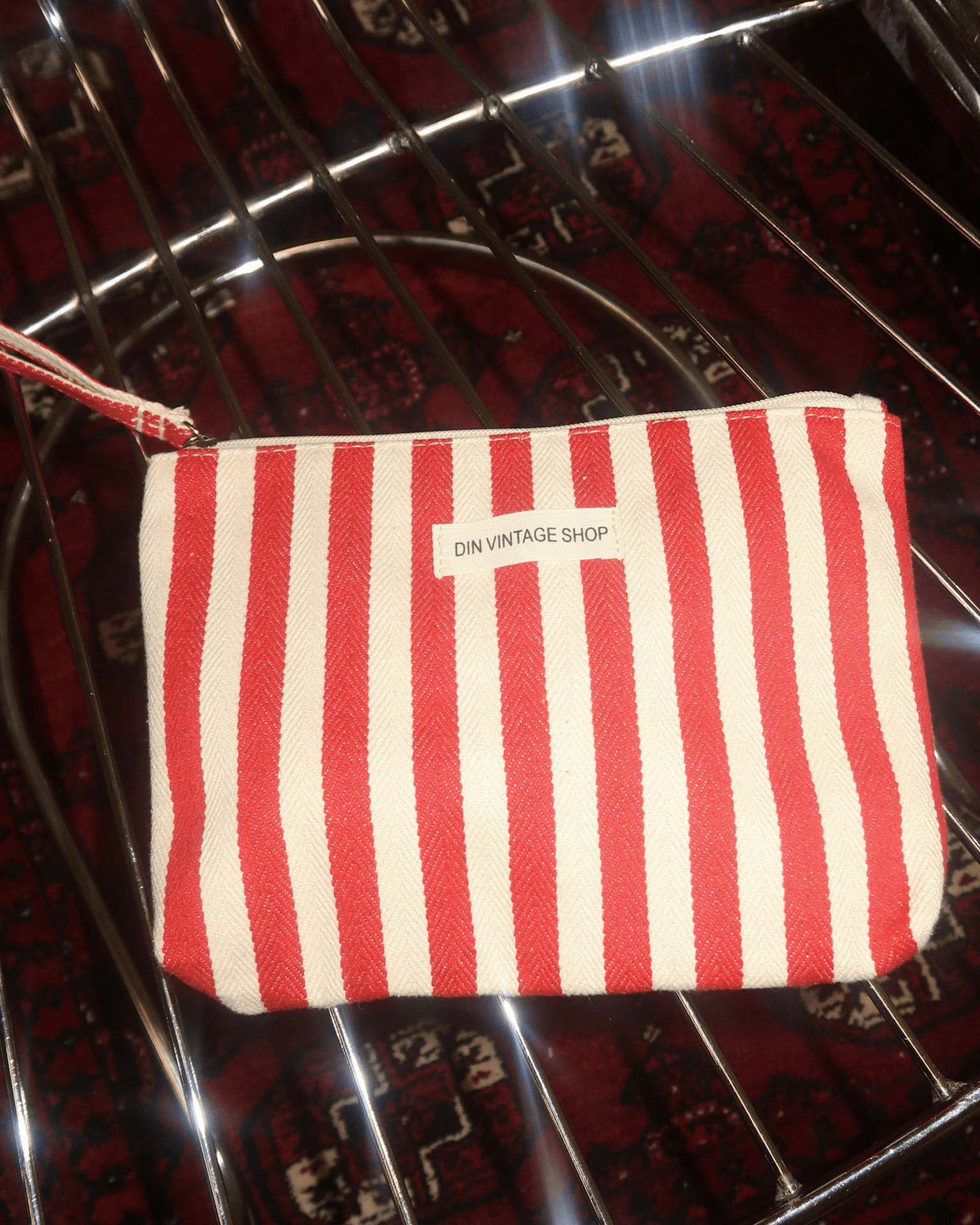 ADDY MAKEUP BAG - BLACK STRIPE