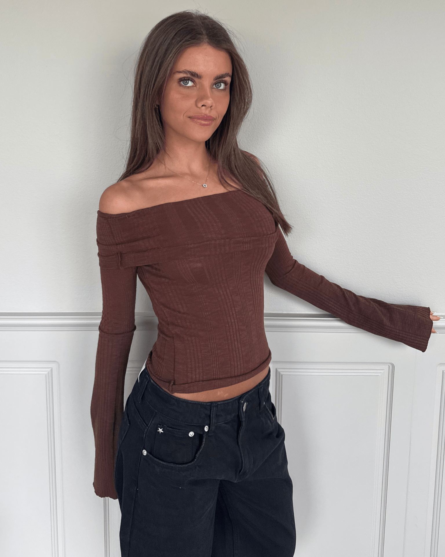 NINA LONG SLEEVE T-SHIRT - WHITE