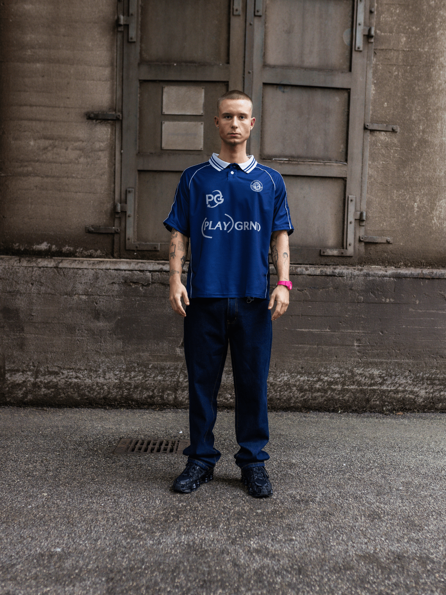 PLAYGRND FOOTBALL JERSEY - NAVY