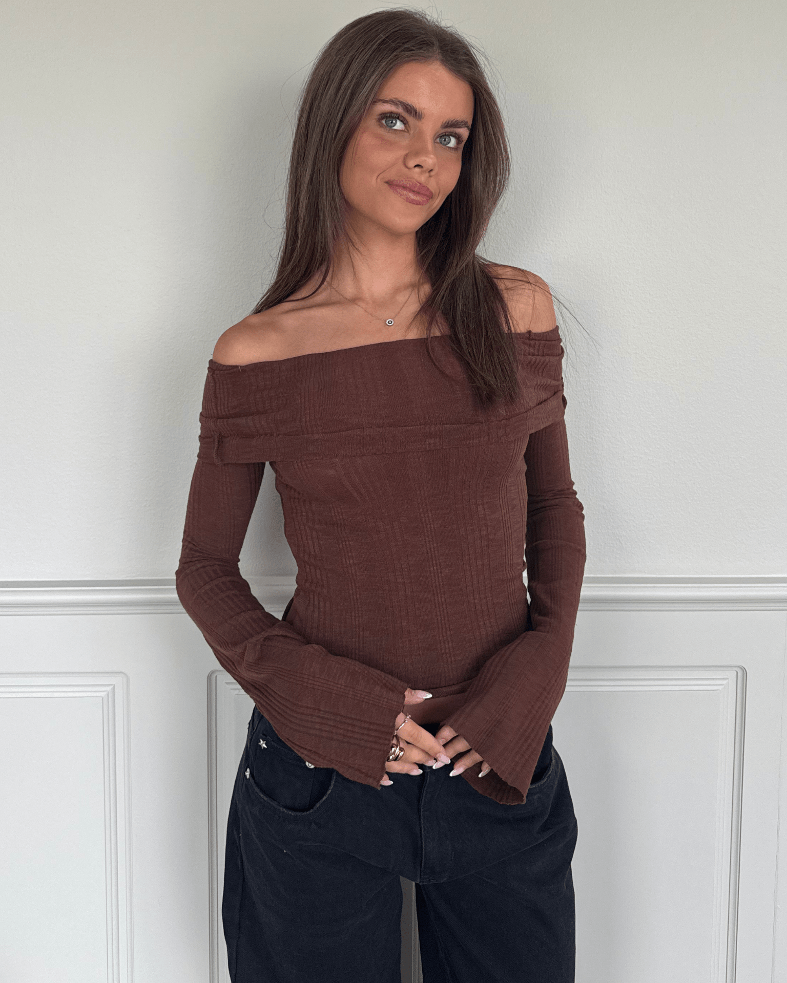 NINA LONG SLEEVE T-SHIRT - WHITE