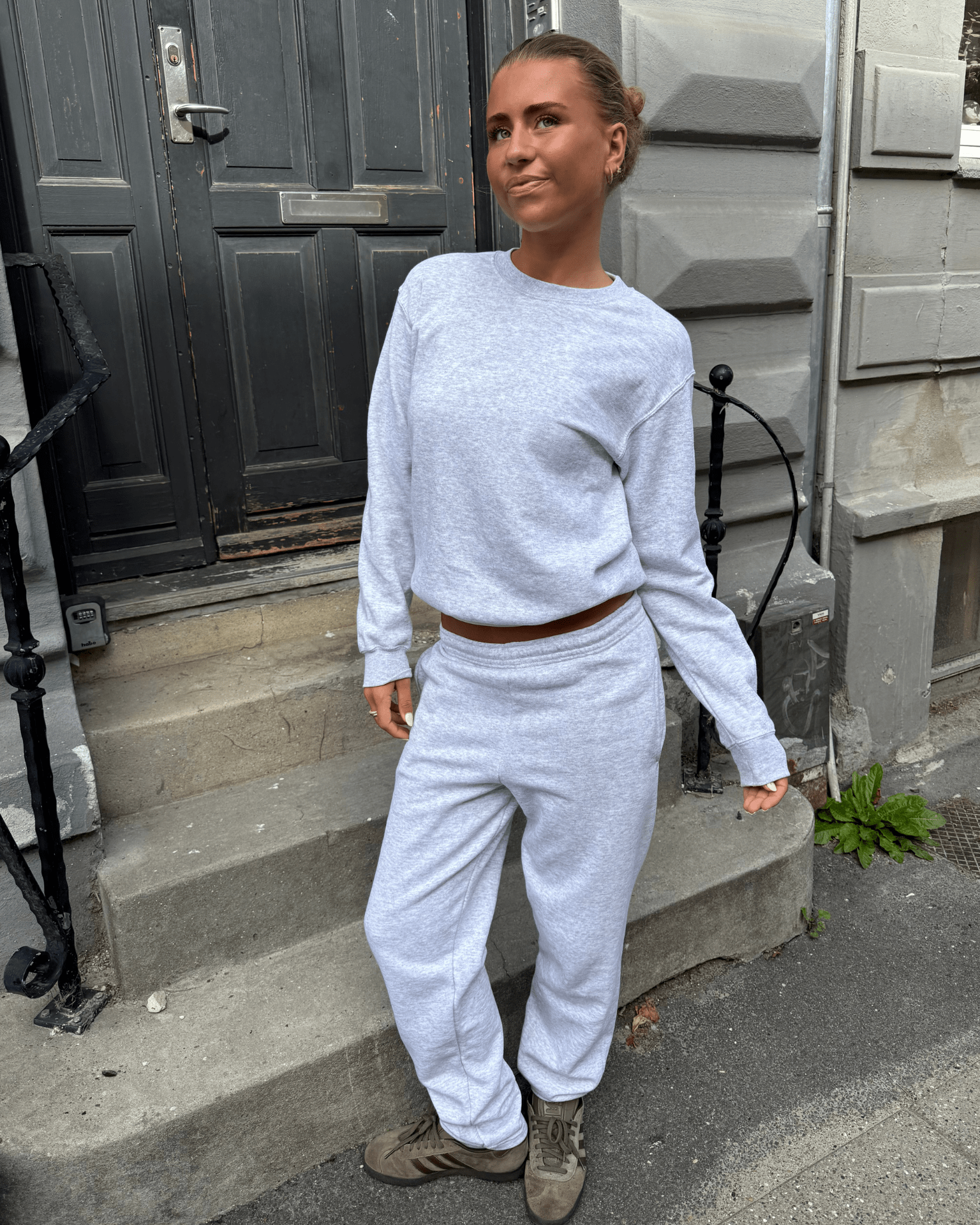 FRUIT SWEATPANTS WITHOUT ELASTIC - GRAY