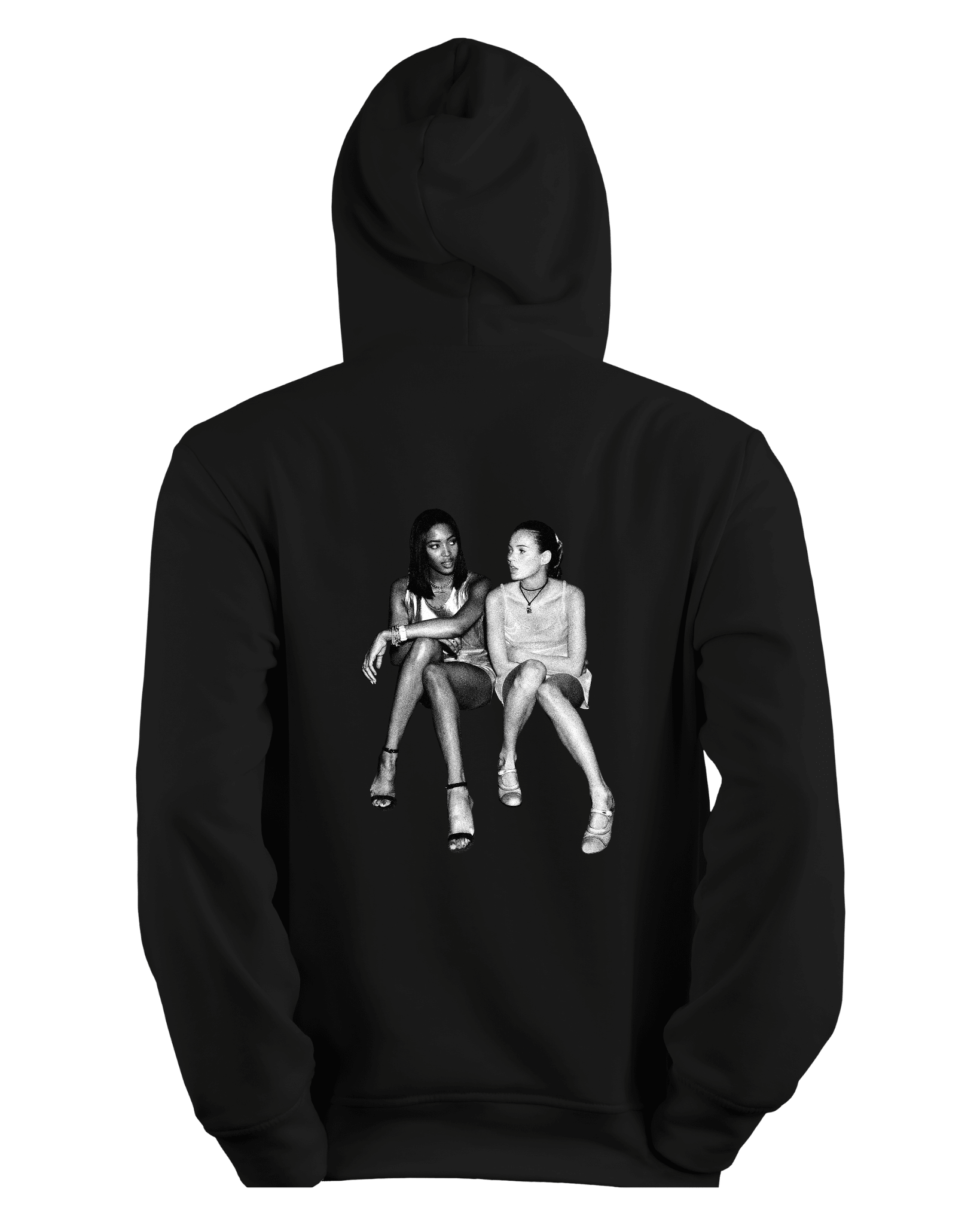SUPERMODEL'S HOODIE (back print) - BLACK