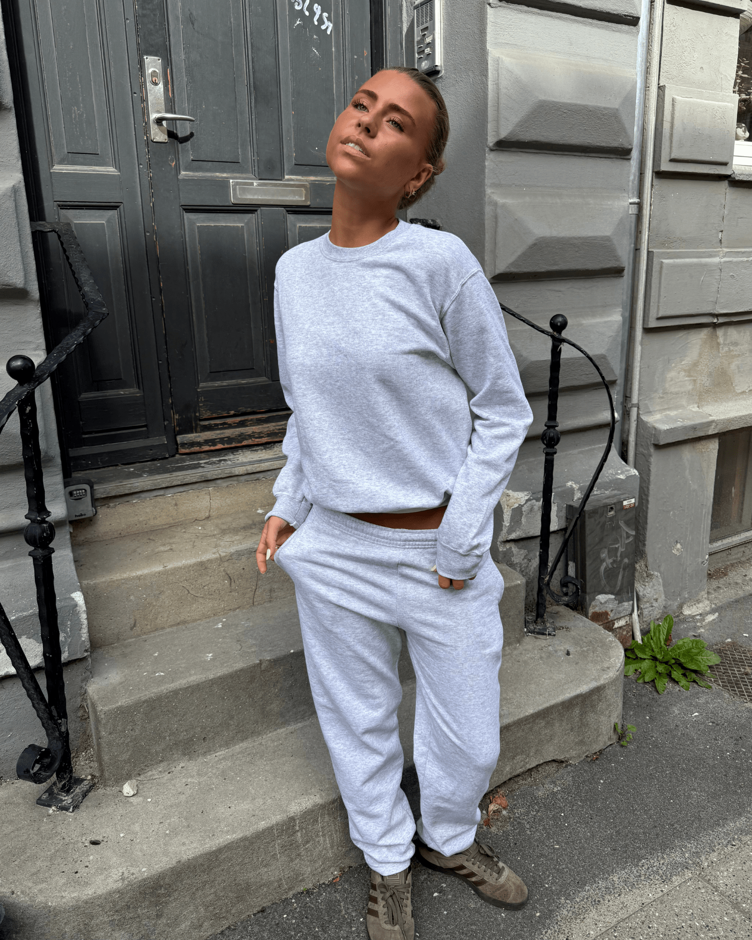 FRUIT SWEATPANTS WITHOUT ELASTIC - GRAY