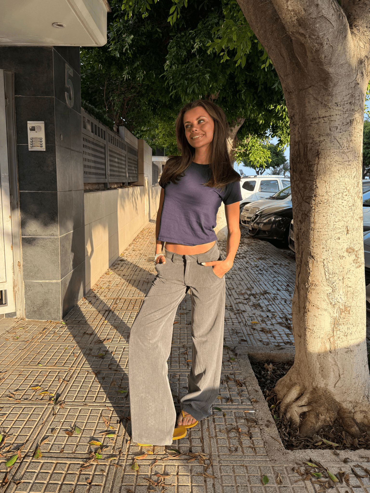BELLA SUIT PANTS - GRAY