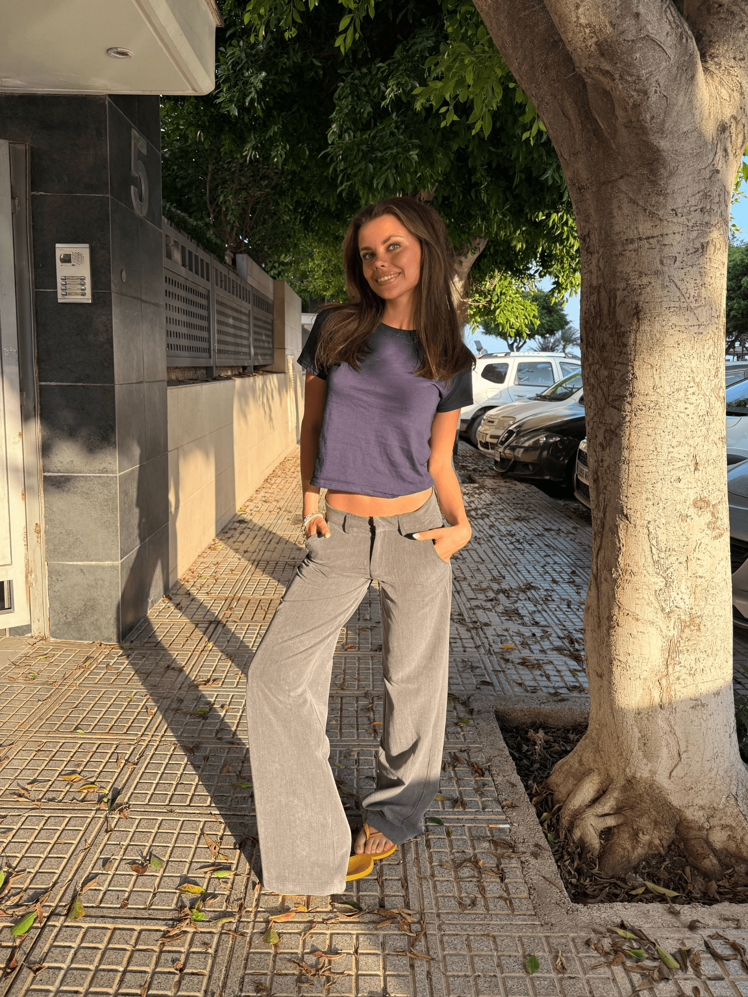 BELLA SUIT PANTS - GRAY