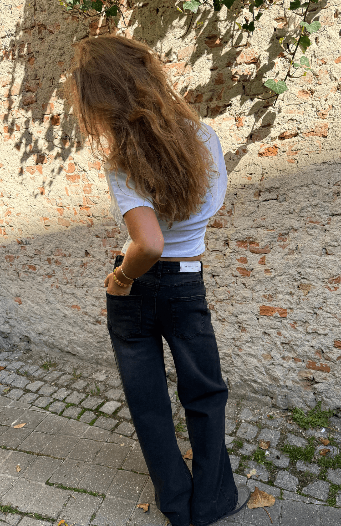 ALMA JEANS - DARK GREY-BLACK (MIDWAIST)