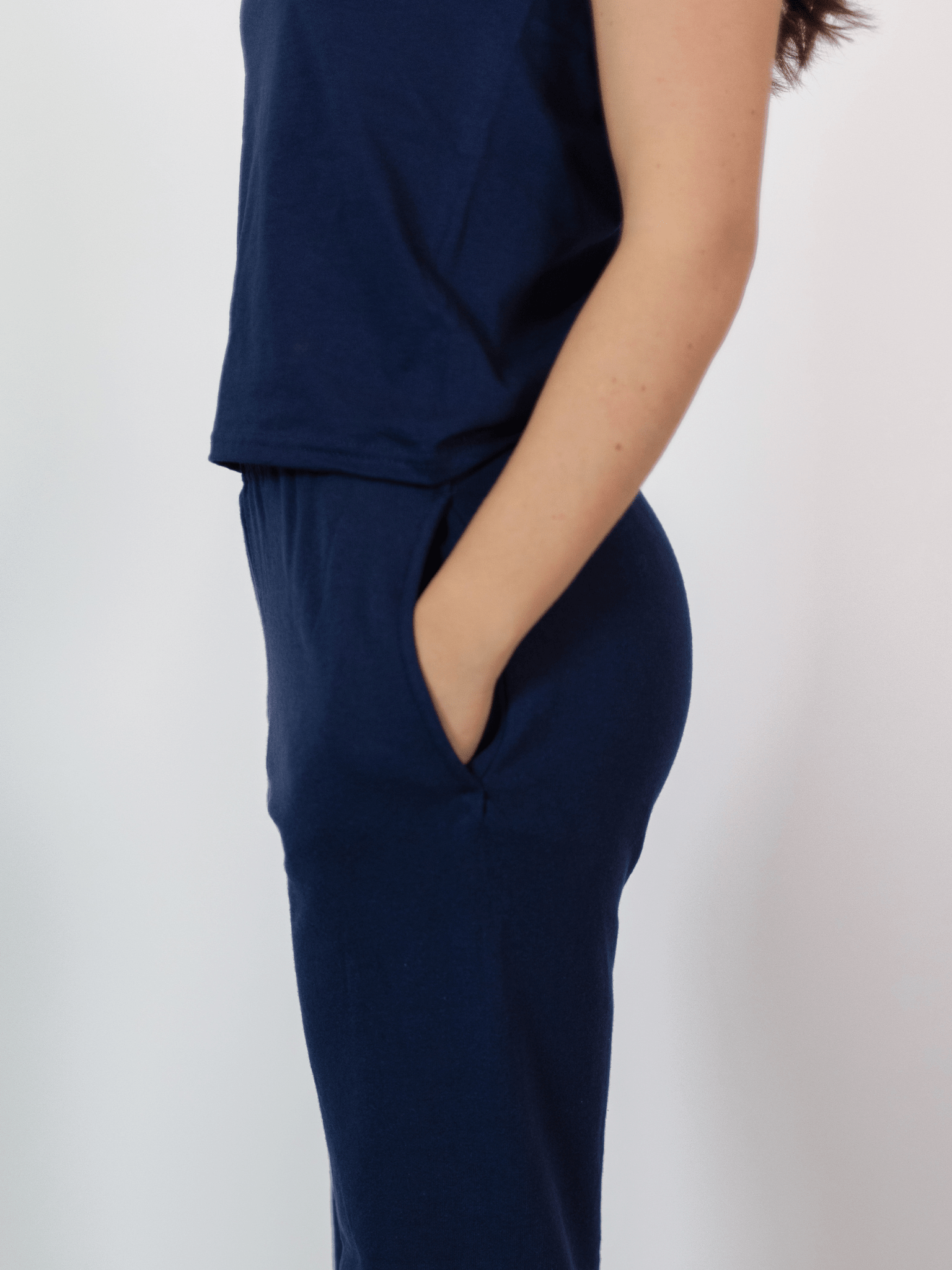 FRUIT SWEATPANTS W/ ELA - NAVY