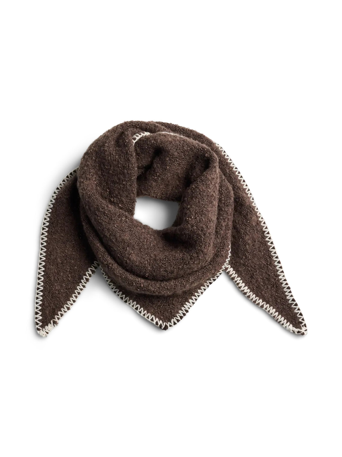 PYRON MINI SCARF - HOT FUDGE / CONTRAST STITCH