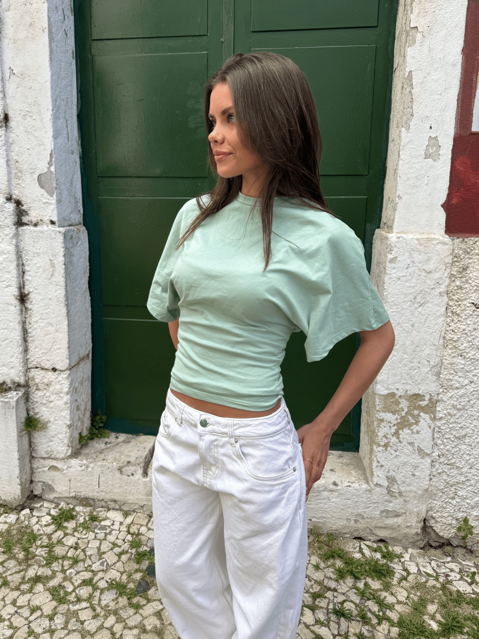 NINA ANGEL TOP - LIGHT GREEN