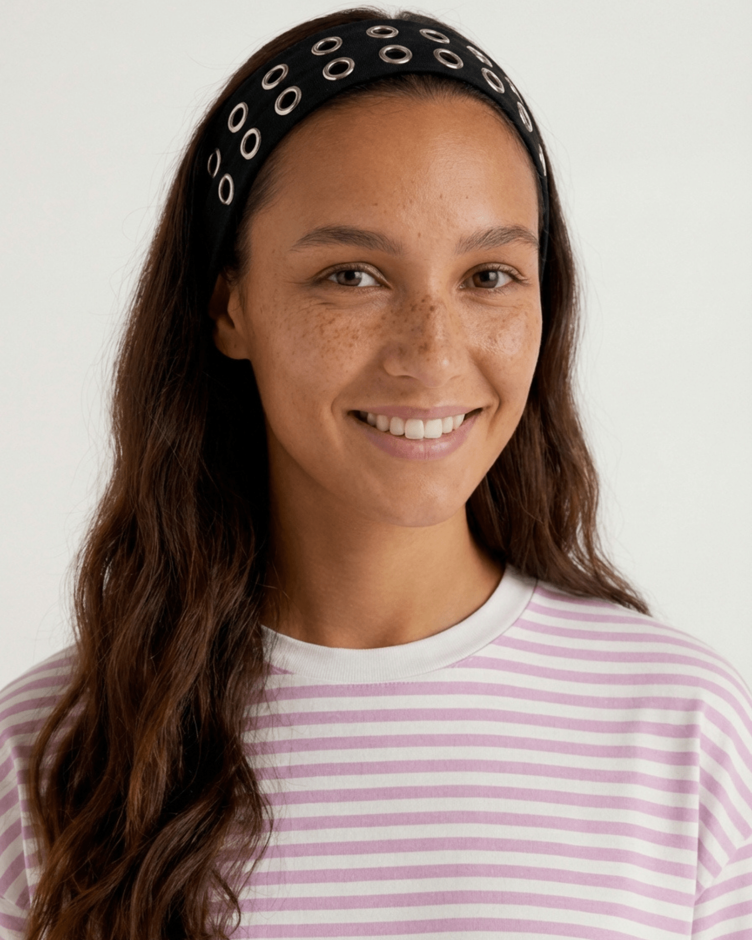 OLINE HAIRBAND WITH STUDS - BLACK