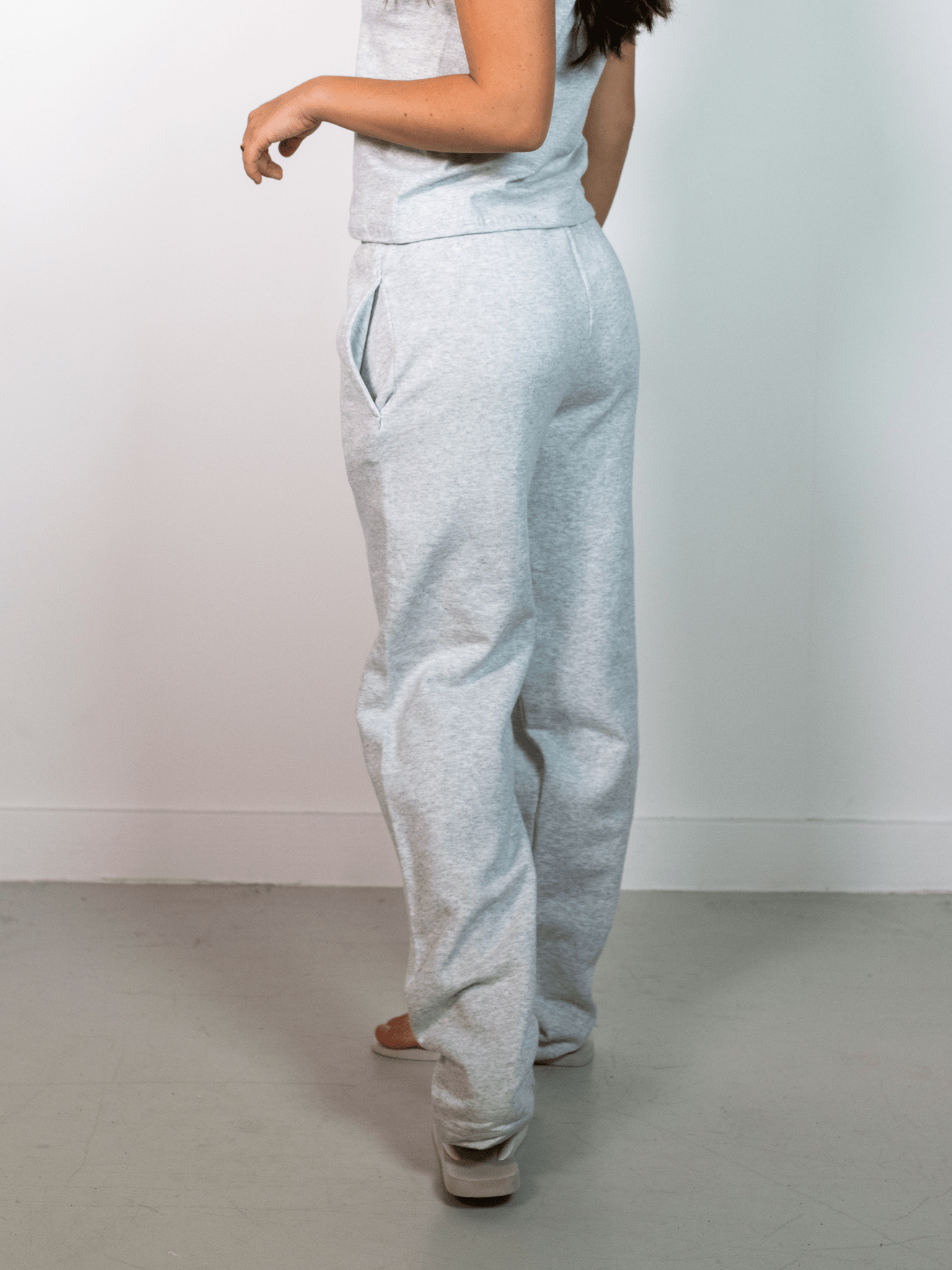 FRUIT SWEATPANTS WITHOUT ELASTIC - GRAY