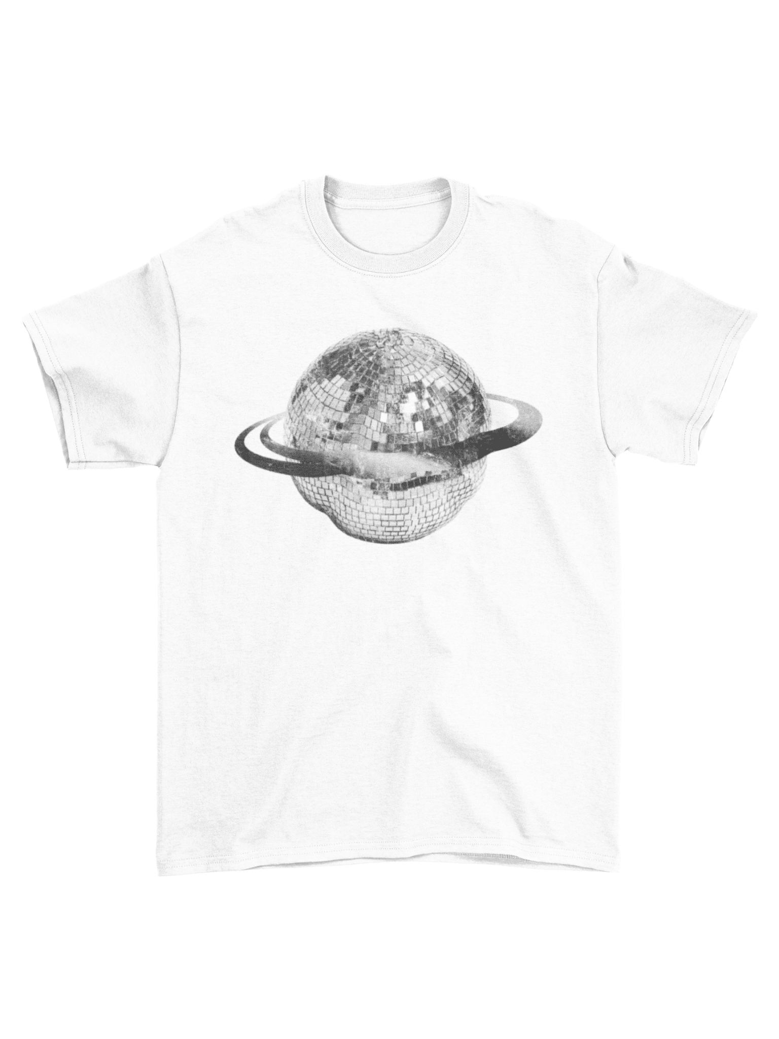 PLANET DISCO (black) UNISEX T-SHIRT - WHITE