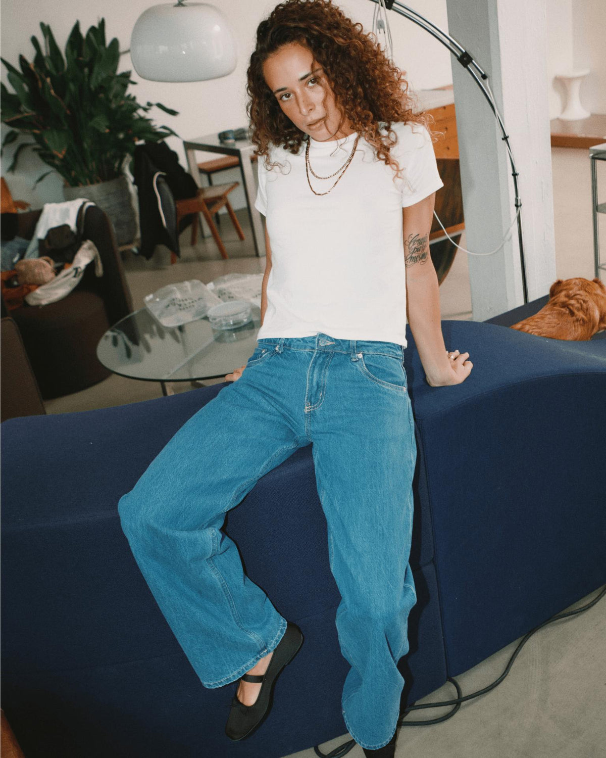 ESTHER JEANS - MID BLUE - Dinvintageshop
