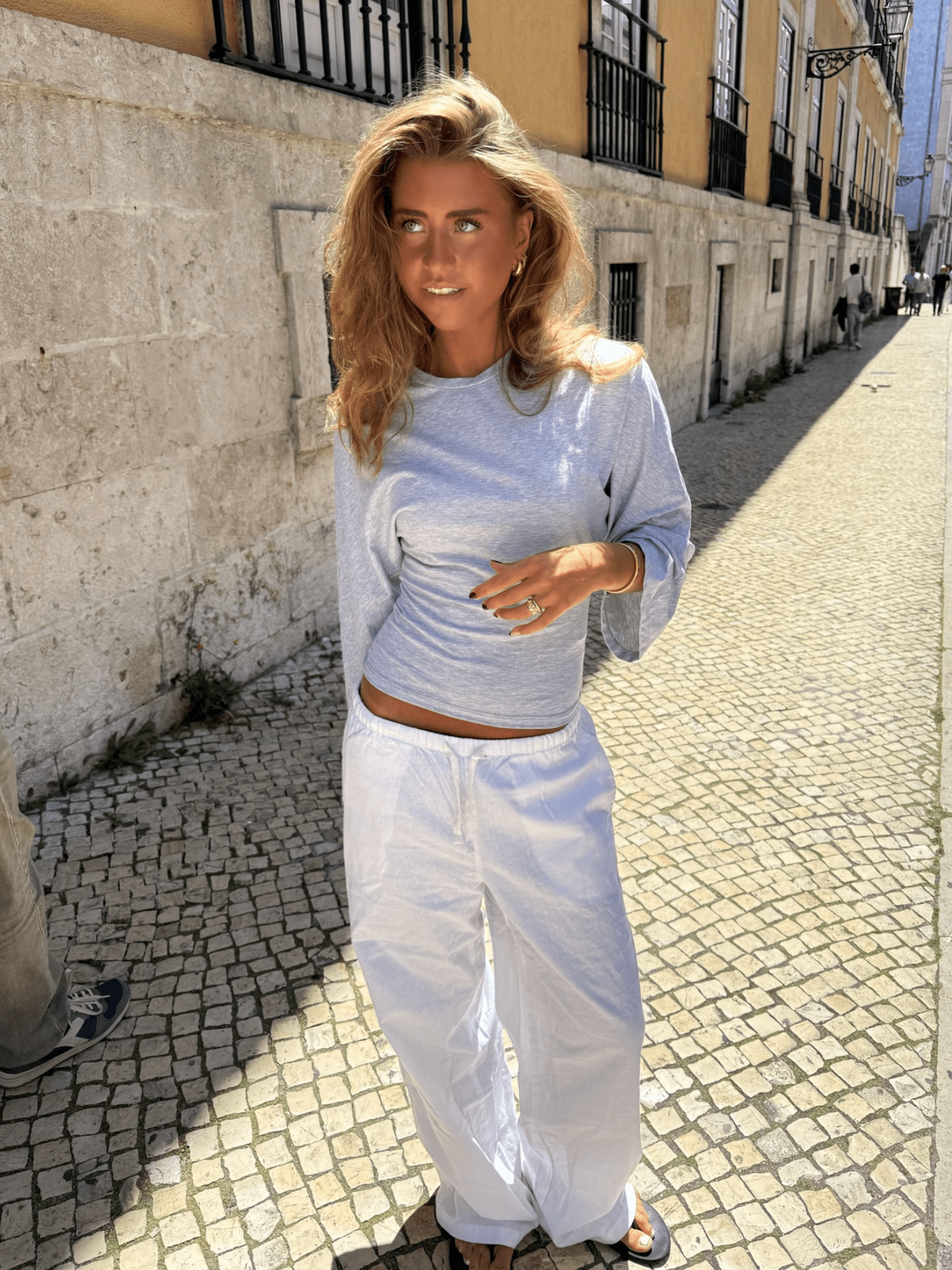 NALA ANGEL TOP - LIGHT GREY