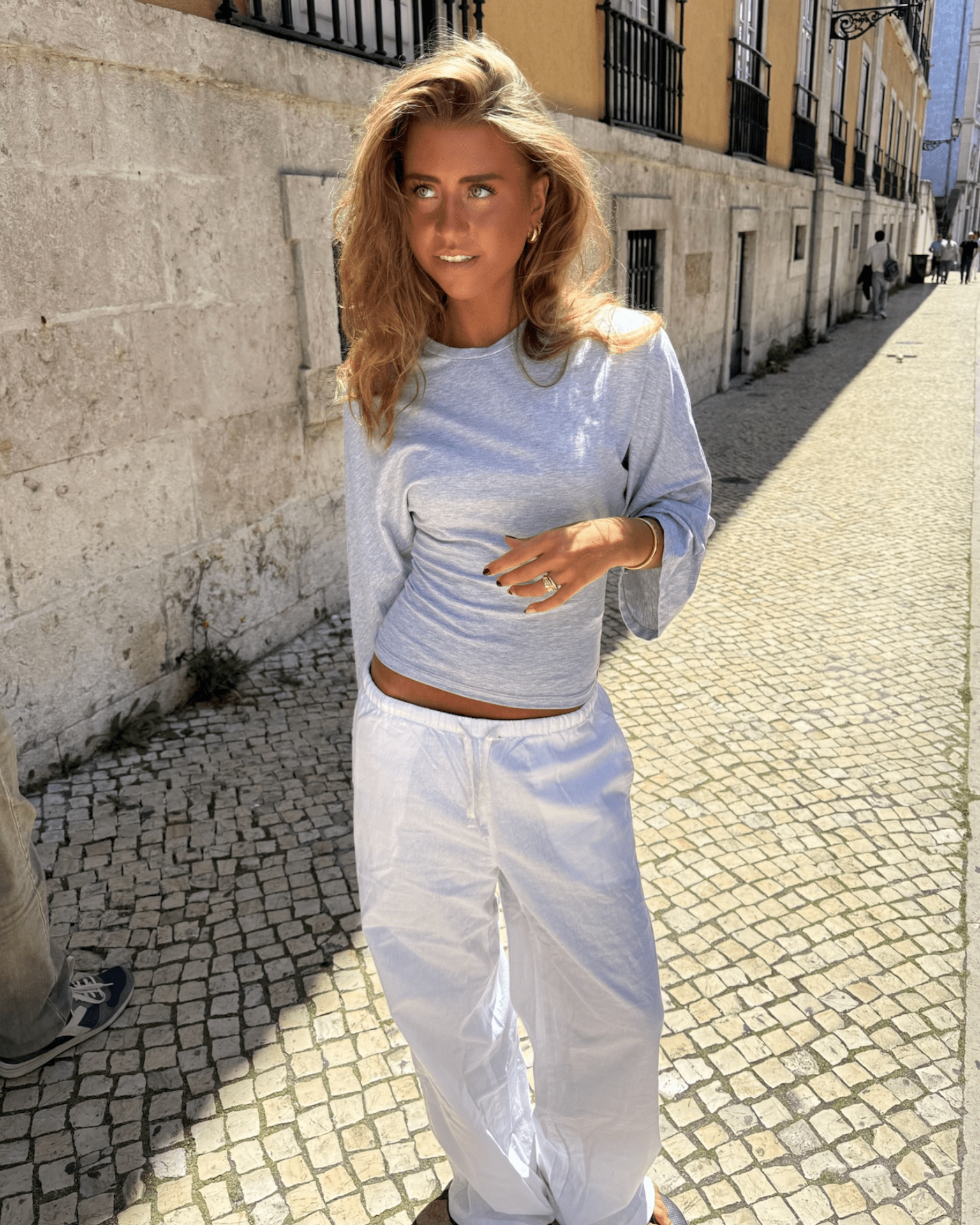NALA ANGEL TOP - LIGHT GREY