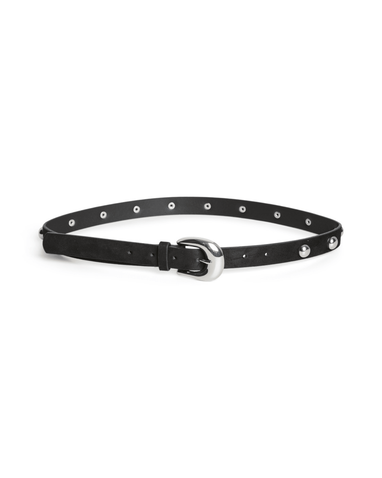 GESSICA RIVET BELT - BLACK/SILVER