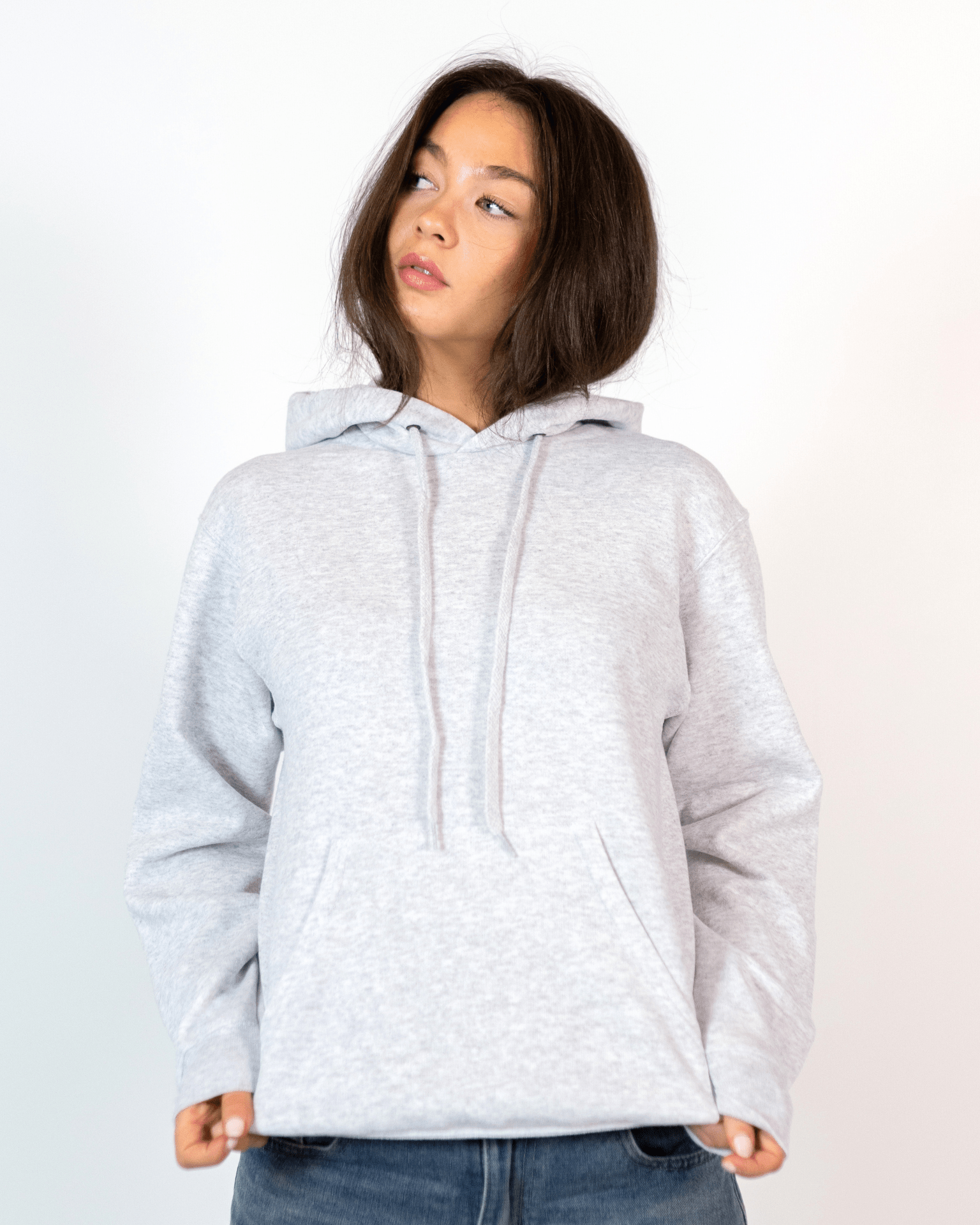 MEGA DISCO BALL (black) HOODIE (back print) - GRAY