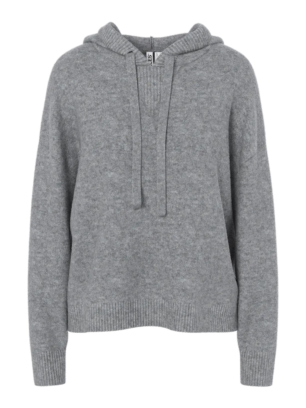 MALOU KNIT HOODIE - GREY MELANGE