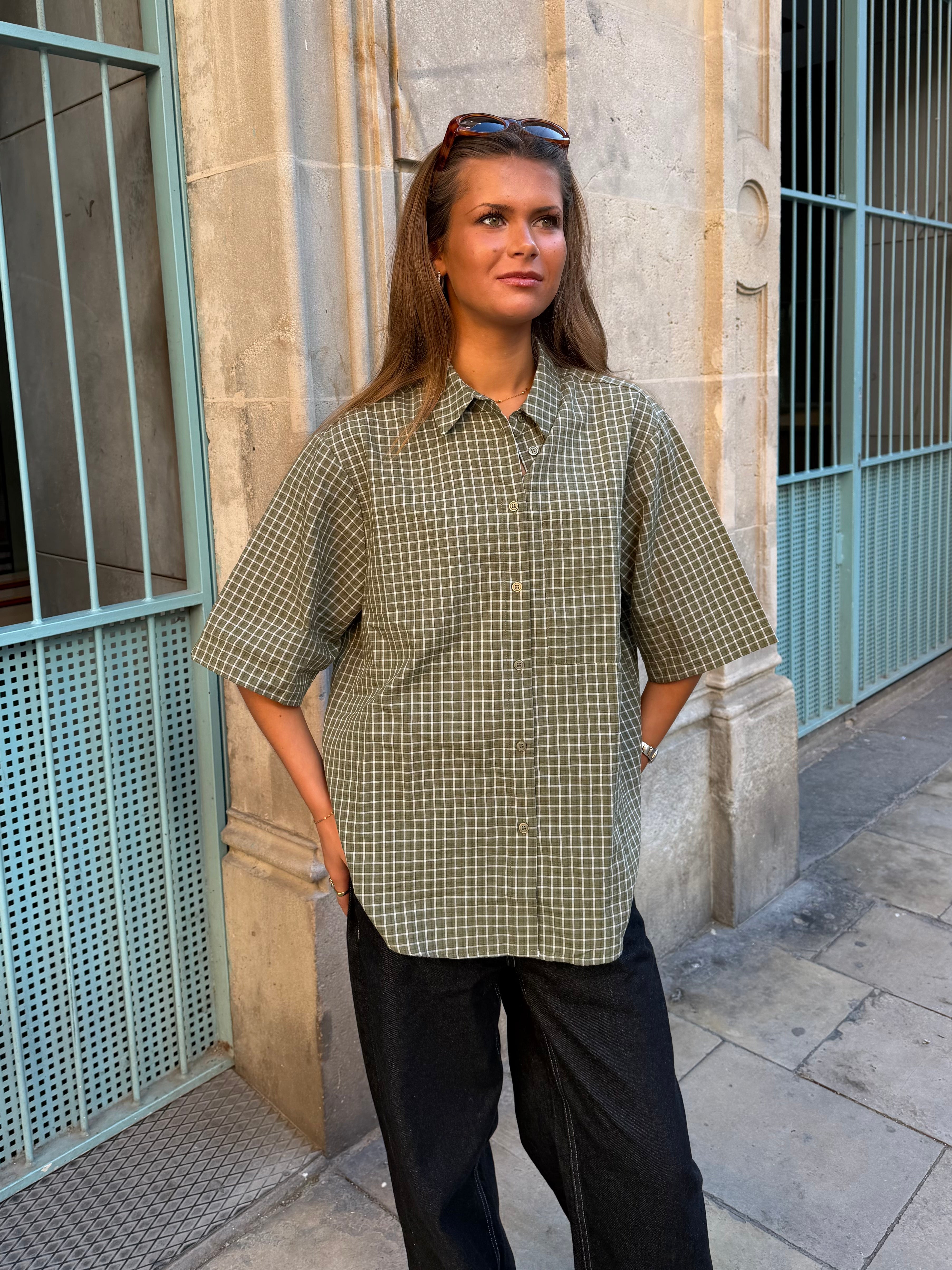 AVA STRING SHIRT - LIGHT BLUE