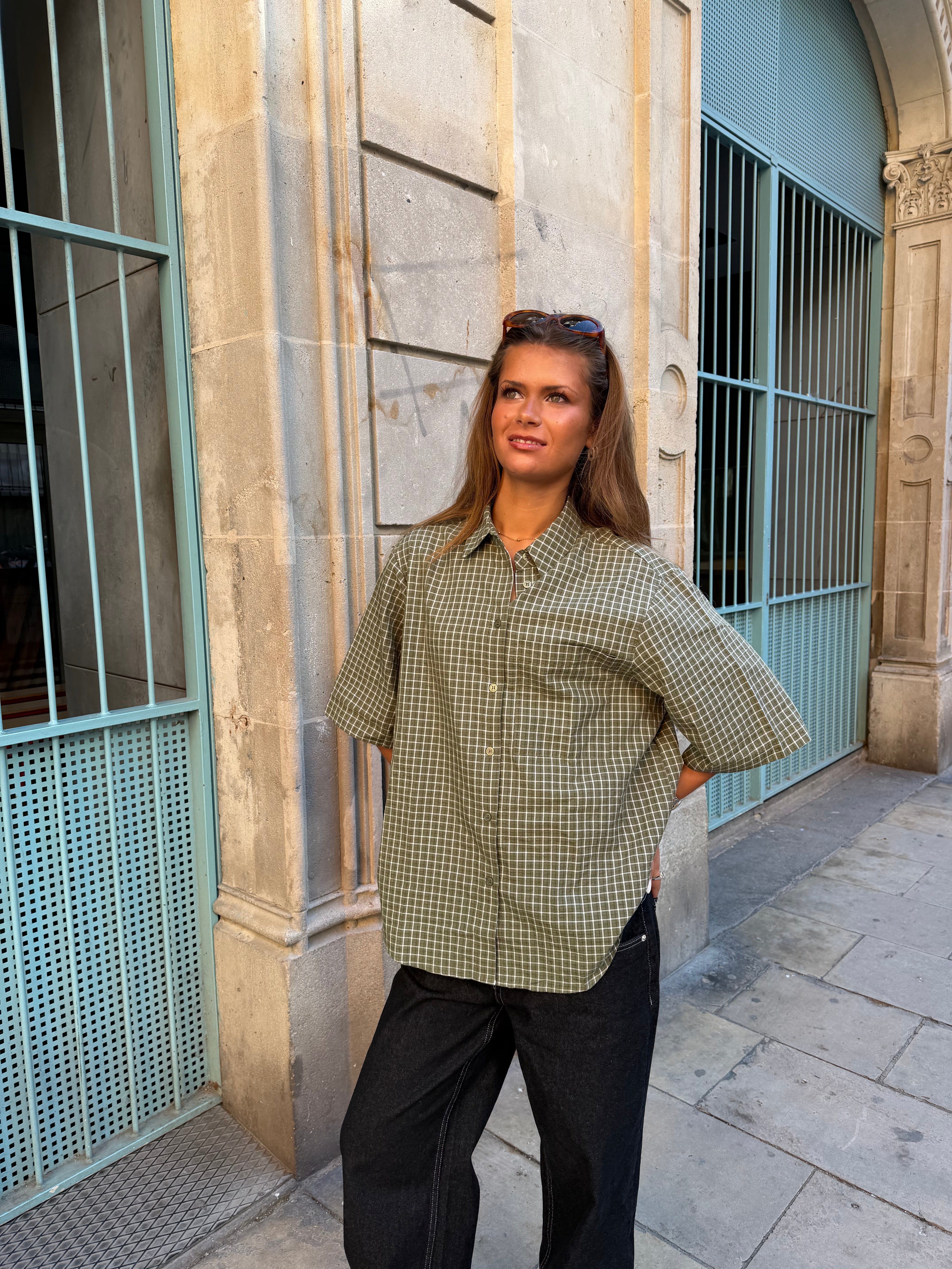 AVA STRING SHIRT - LIGHT BLUE