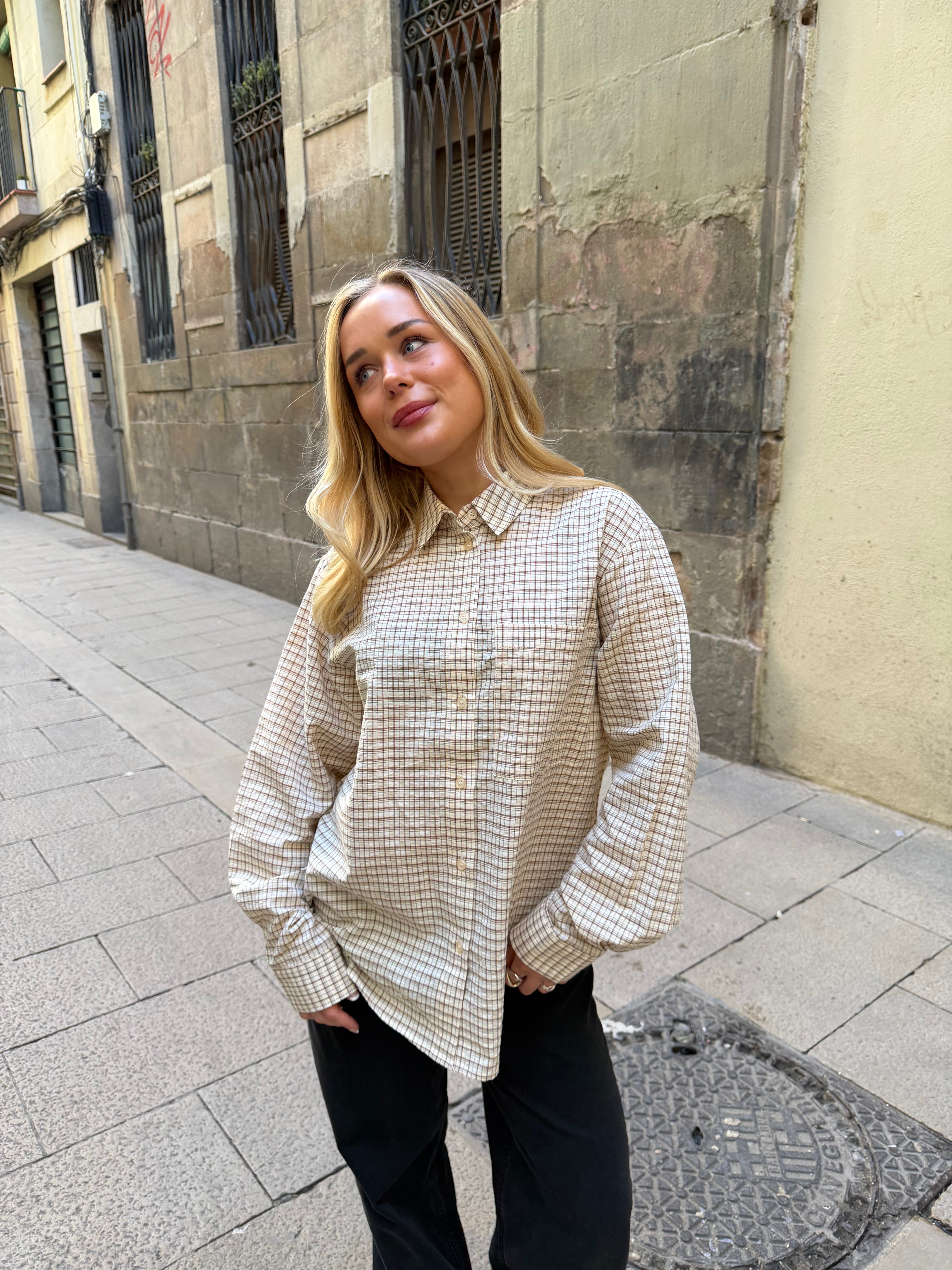 AVA STRING SHIRT - LIGHT BLUE