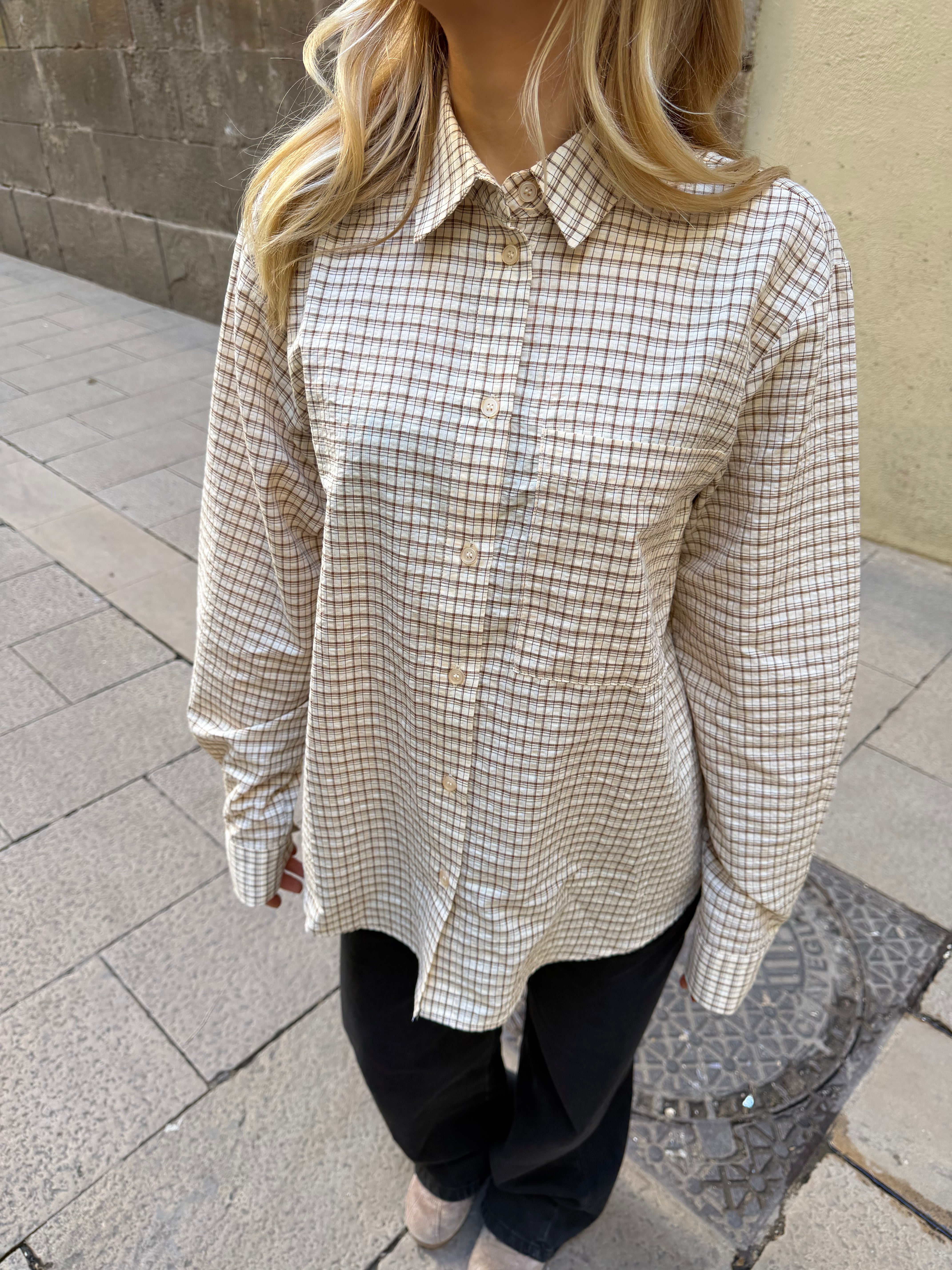 AVA STRING SHIRT - LIGHT BLUE