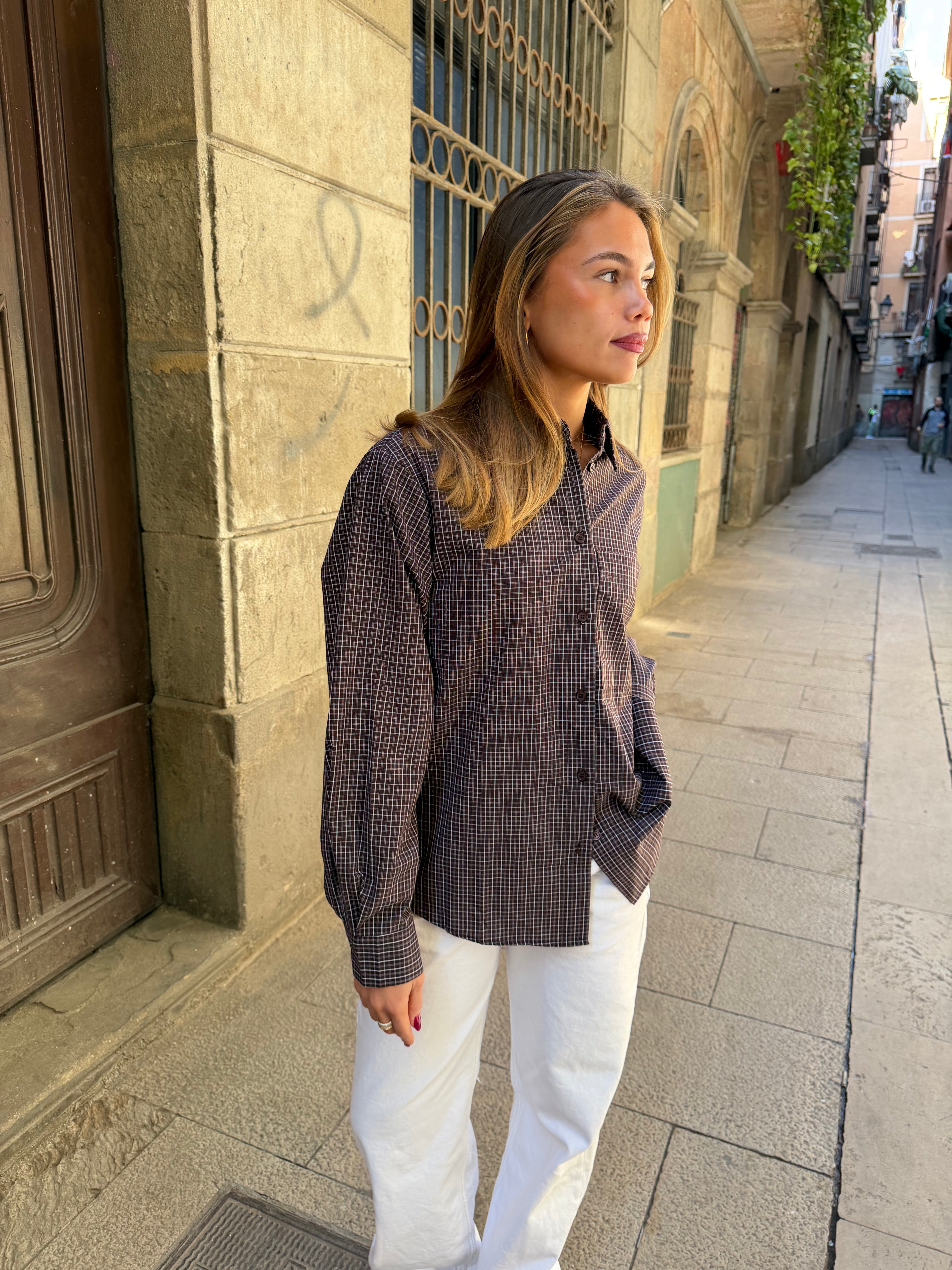 AVA STRING SHIRT - LIGHT BLUE
